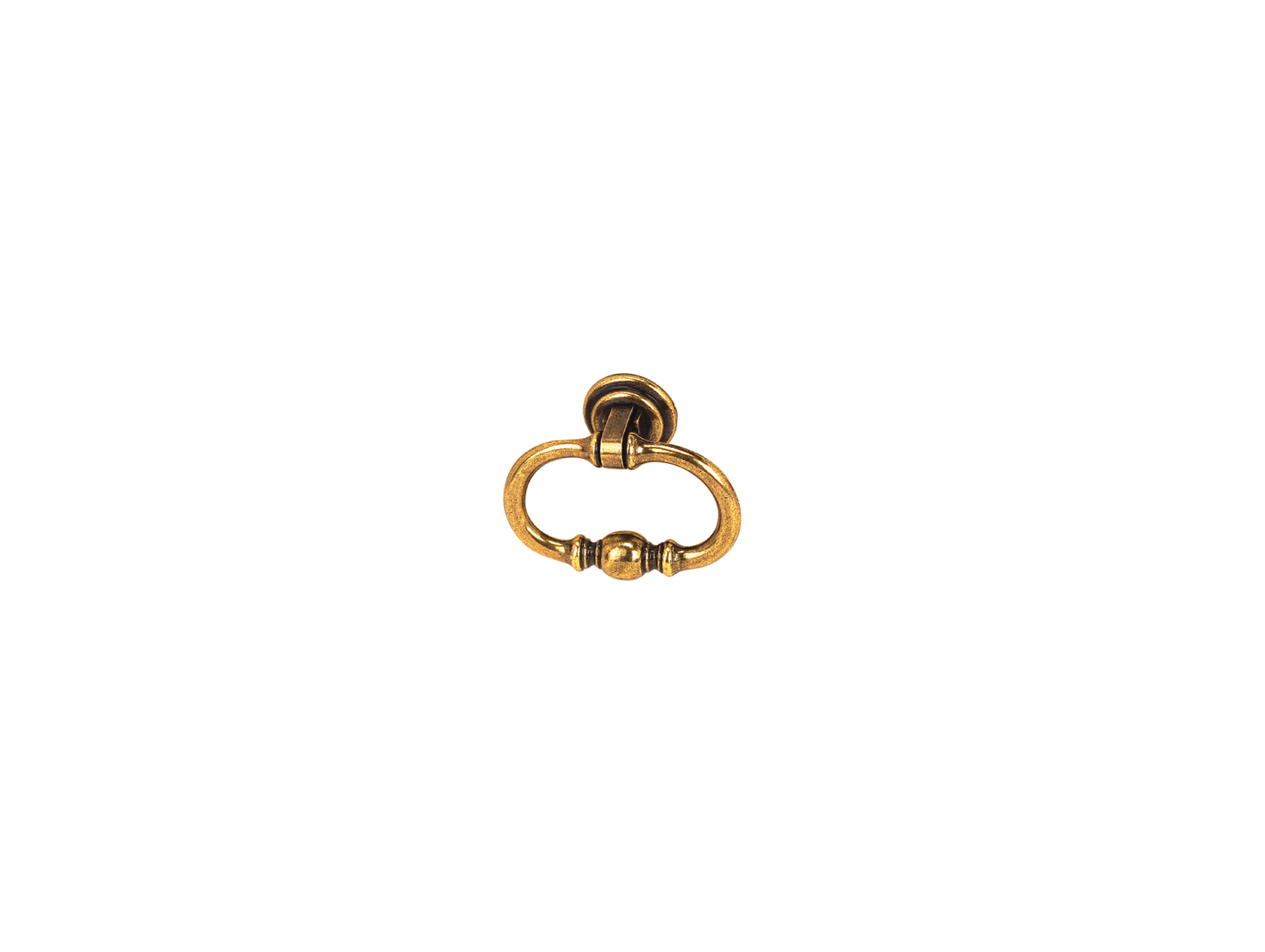Anneau tombant 48x55mm zamal bronze brillant