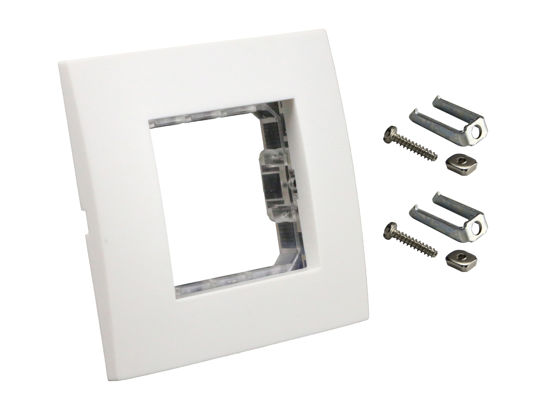 Plaque blanc simple + 1 support + griffes