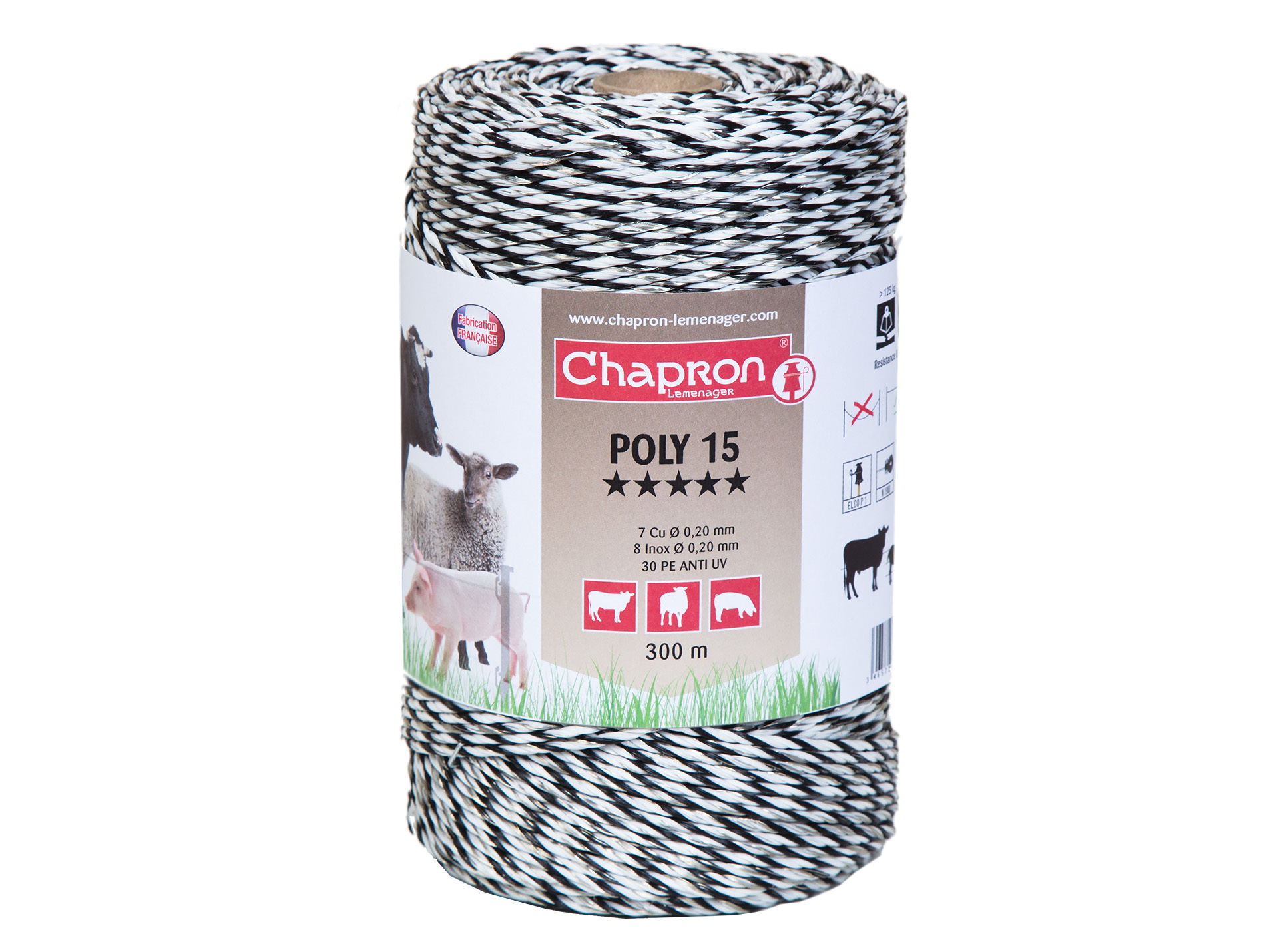Fil CHAPRON 8xØ0,20mm inox 7xØ0,20 cuivre L.300m