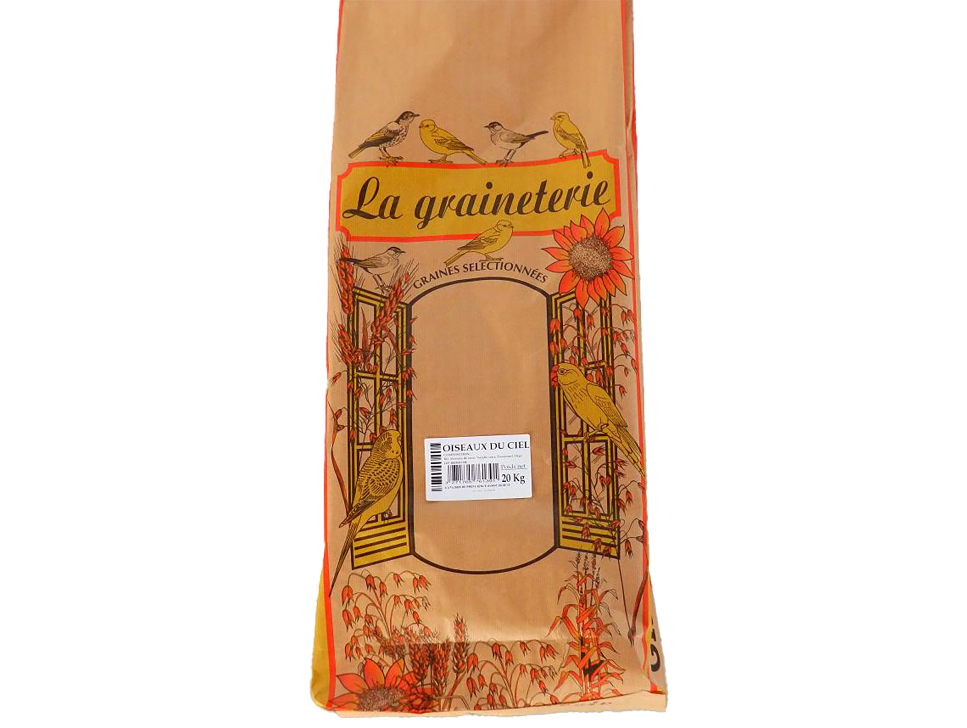 Aliment oiseaux du ciel LA GRAINETERIE 20kg