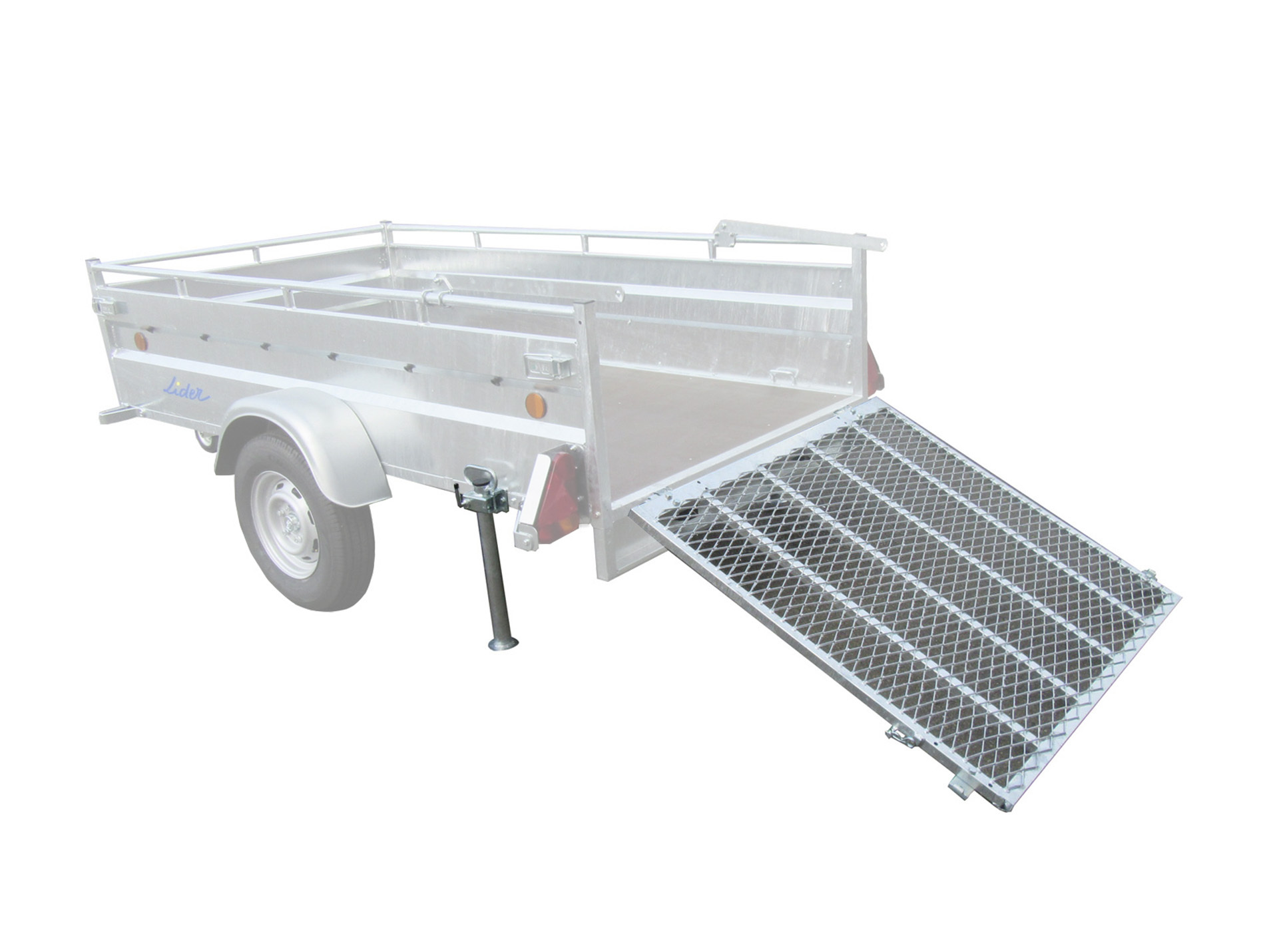Porte pont arrière + béquille remorques LIDER Robust et bois
