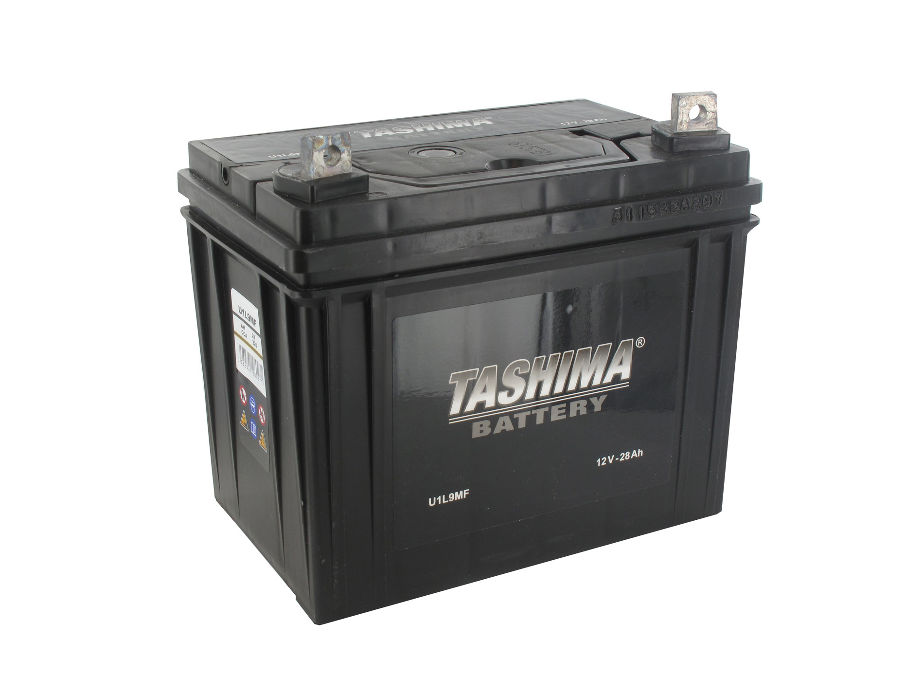 Batterie motoculture TASHIMA U1R9MF 12V 28Ah + à gauche