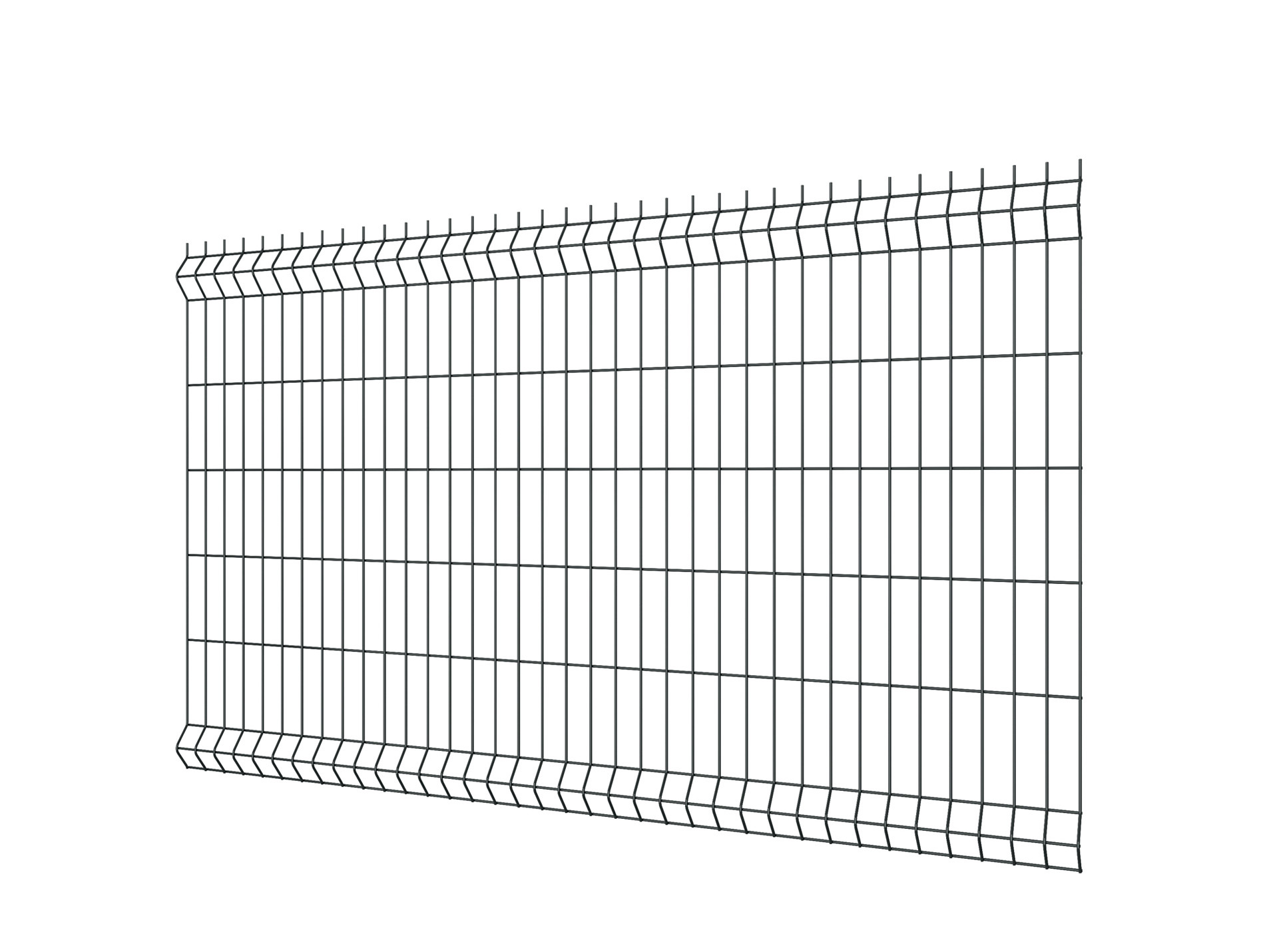 Panneau grillage rigide EcoPlus 1x2m 20x5,5cm gris