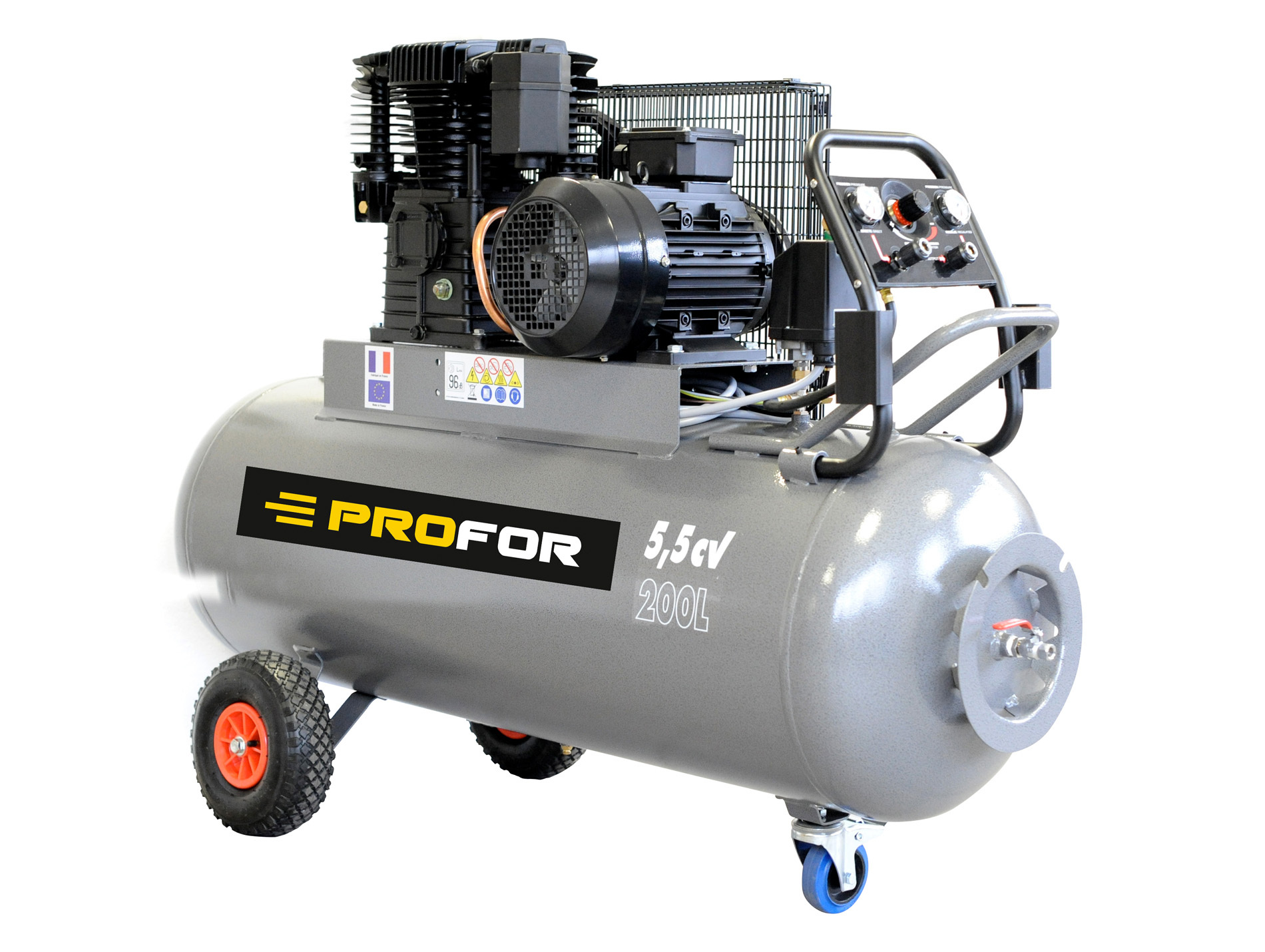 Compresseur à courroie tri-cylindre 200L 5,5 cv