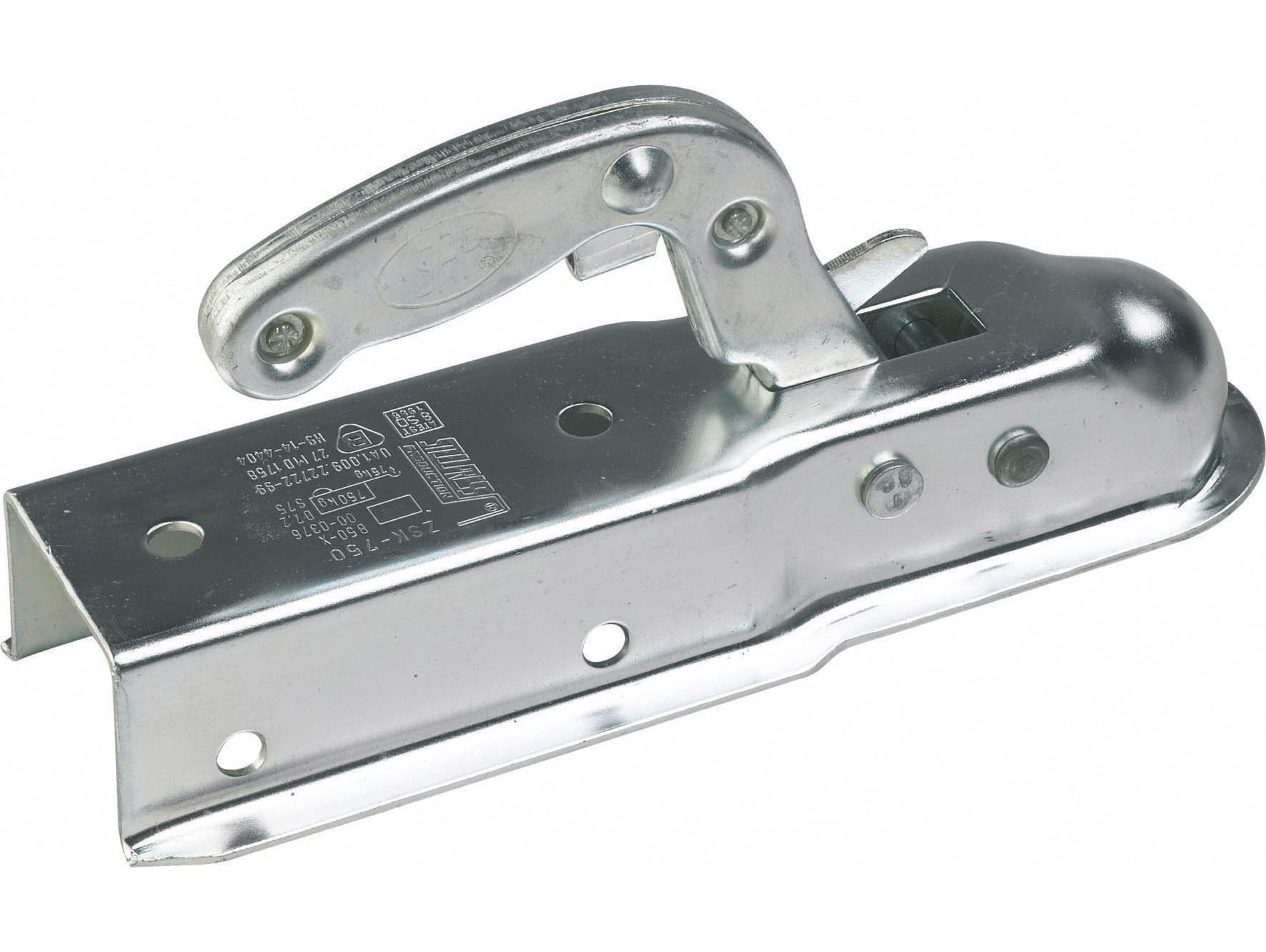 Tête d'attelage carrée pour remorque Ø60 perçage latéral