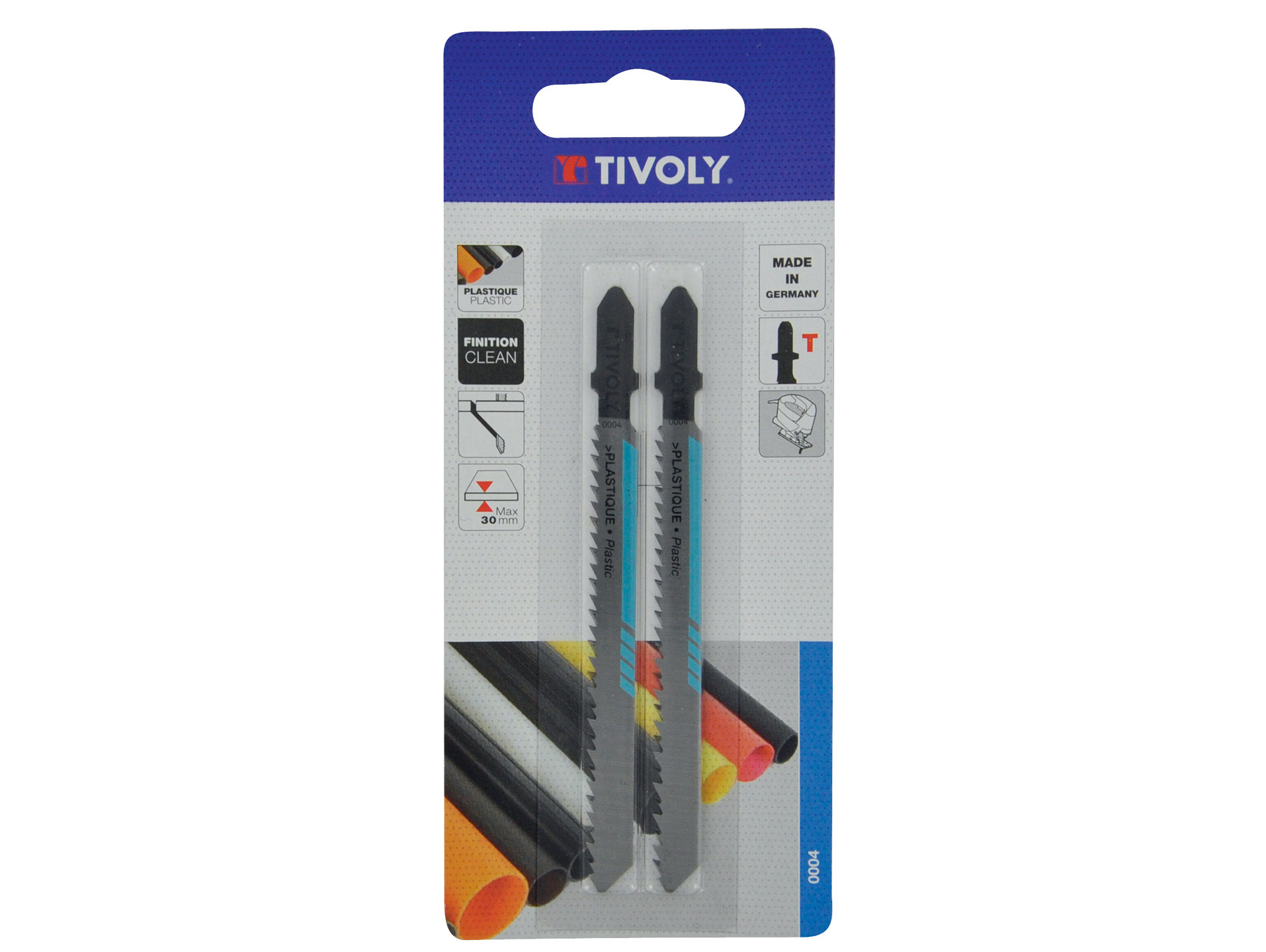 2 Lames scie sauteuse HCS finition plastique T 30mm