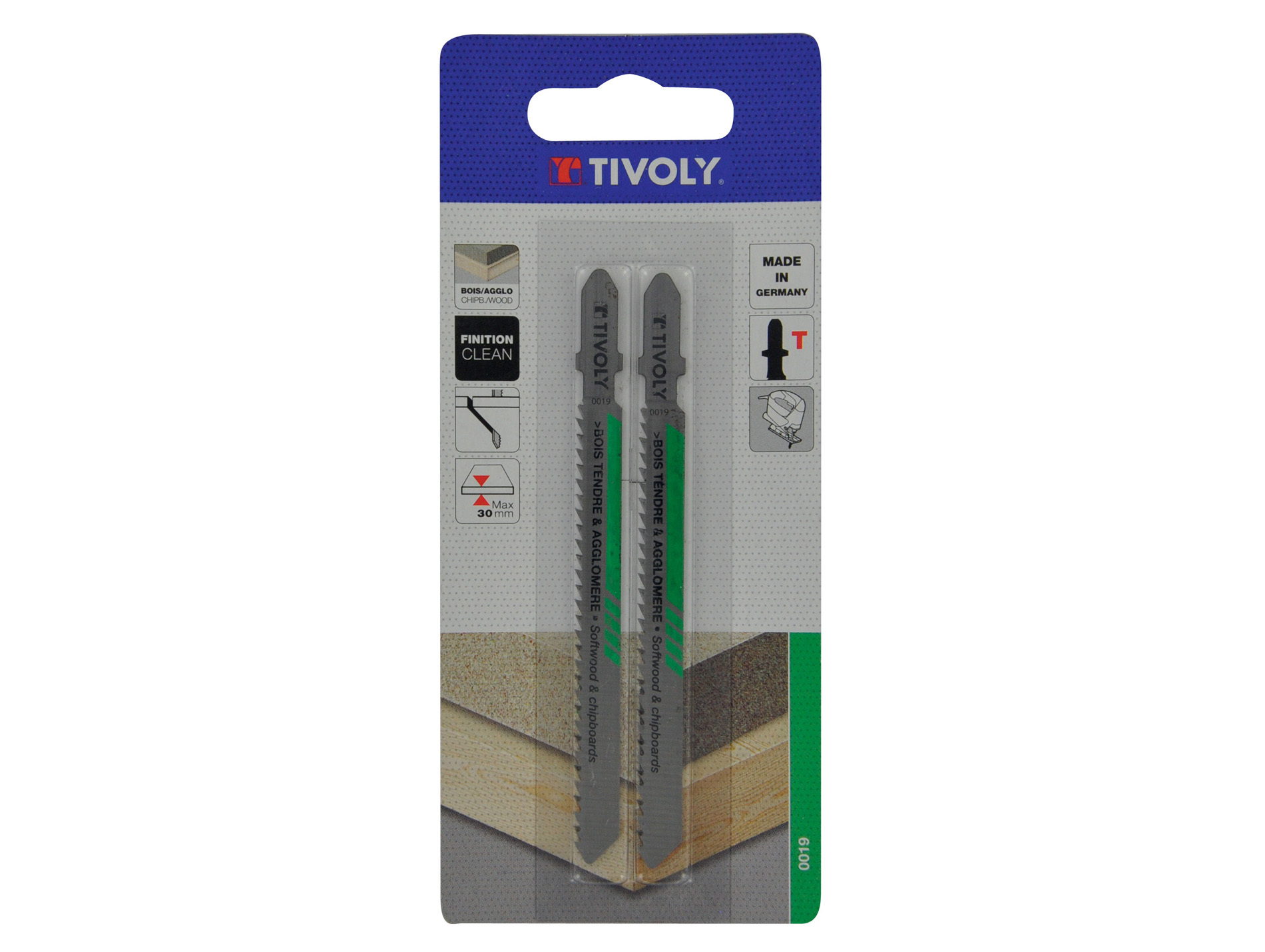 2 Lames scie sauteuse HCS finition bois tendre T 50mm