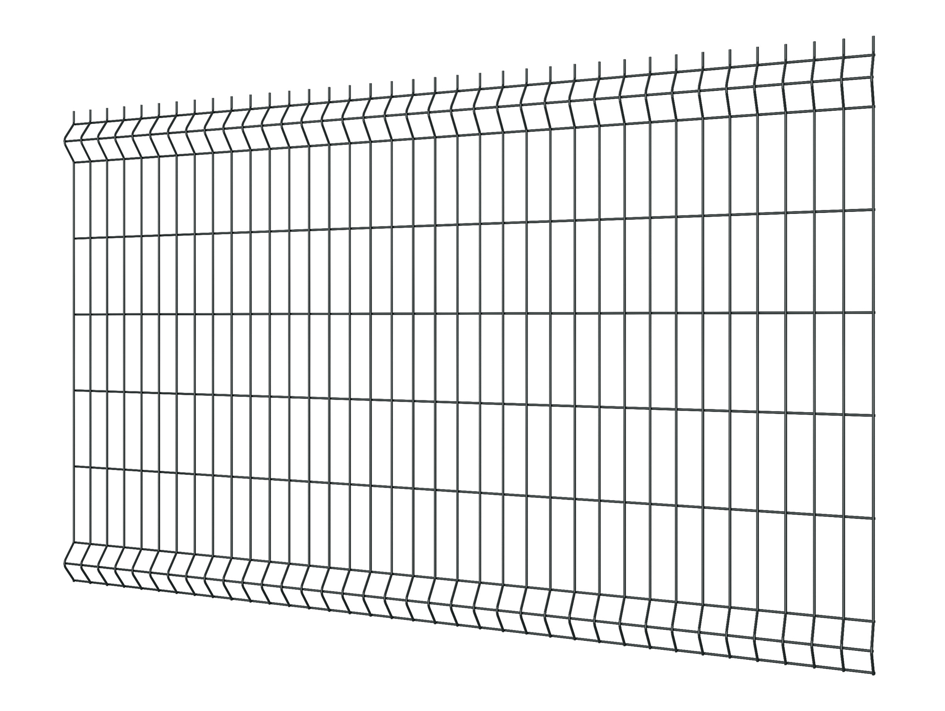 Panneau grillage rigide Hercules Plus 1x2,5m 20x5cm gris