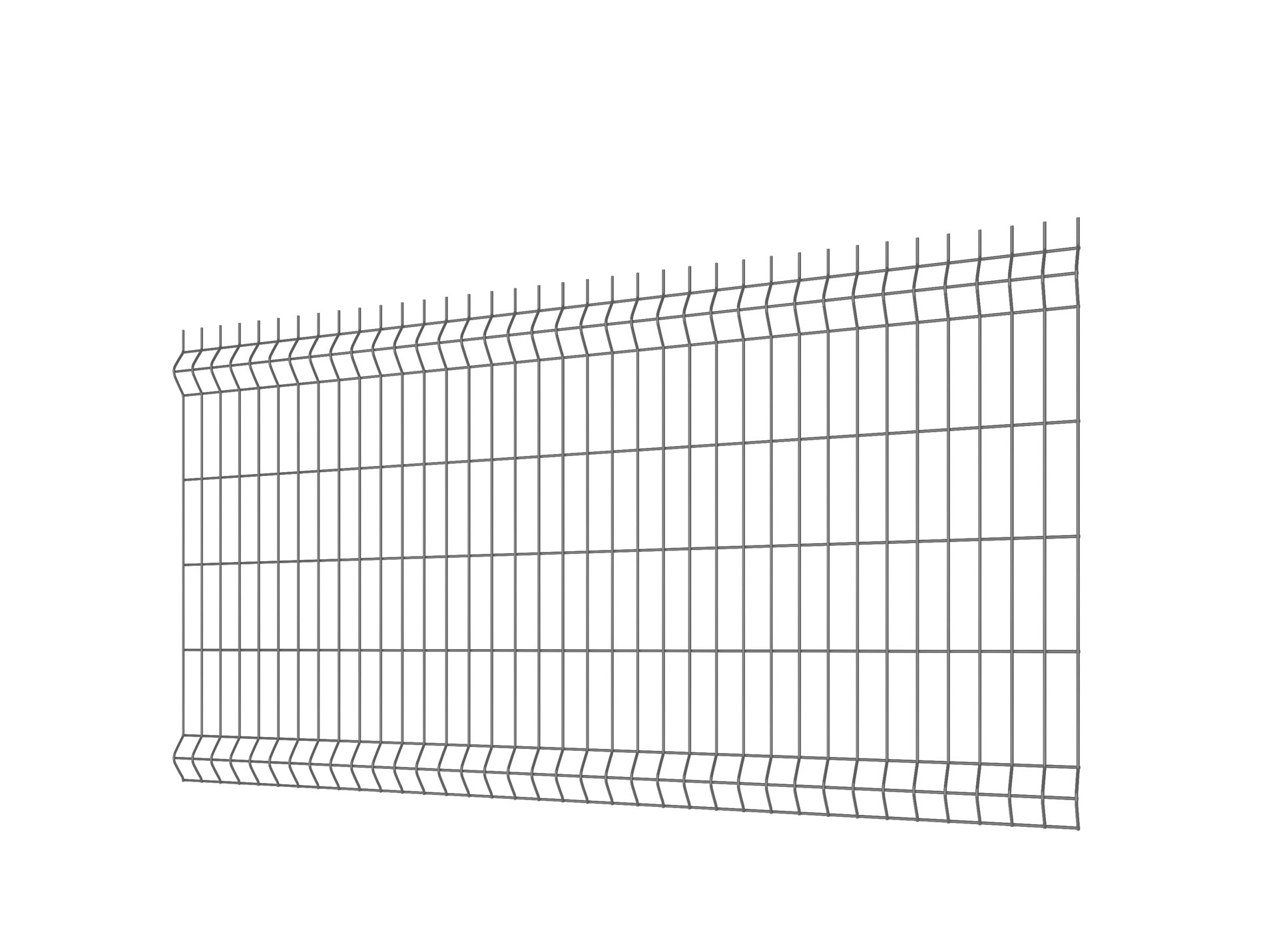 Panneau grillage rigide Hercules Plus 1,5x2,5m 20x5cm gris