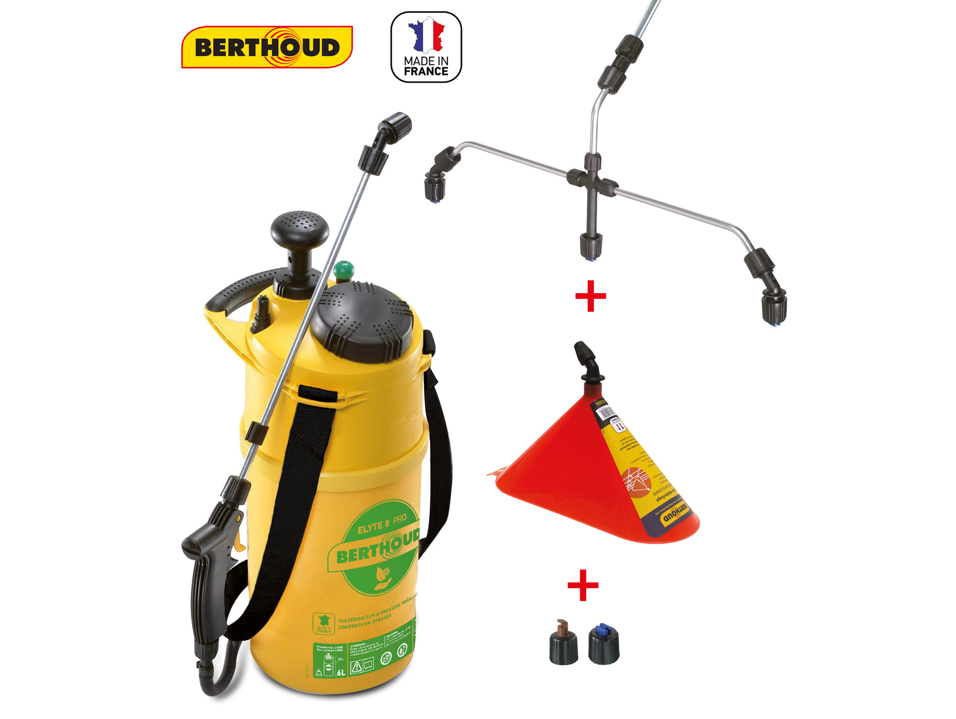 Pulvérisateur à main BERTHOUD ELYTE 8 pression préalable 6L