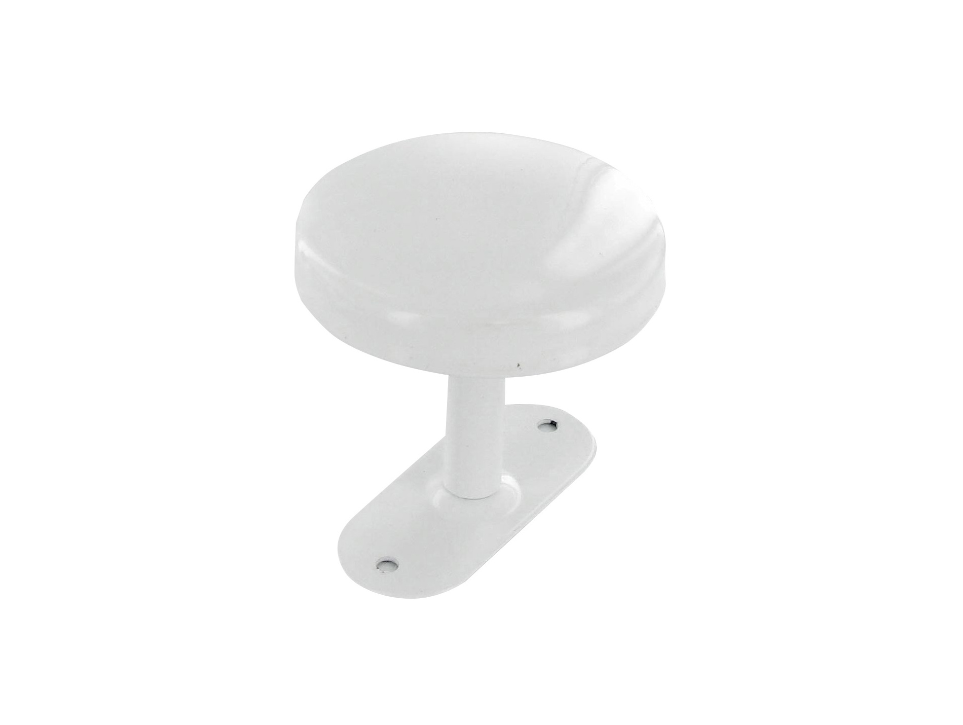 Patère 1 tête ø65mm acier époxy blanc