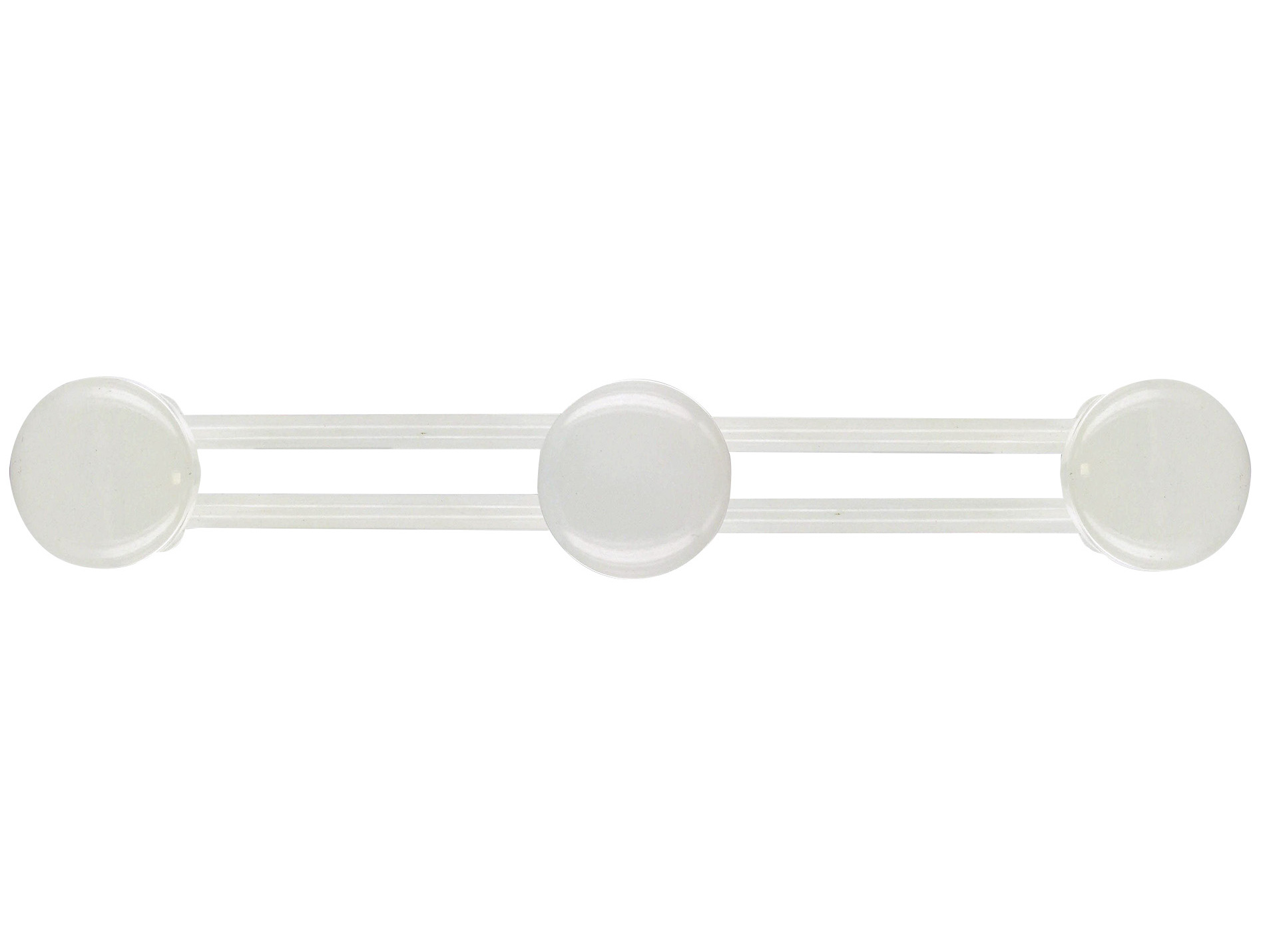 Patère 3 têtes ø65mm acier époxy blanc