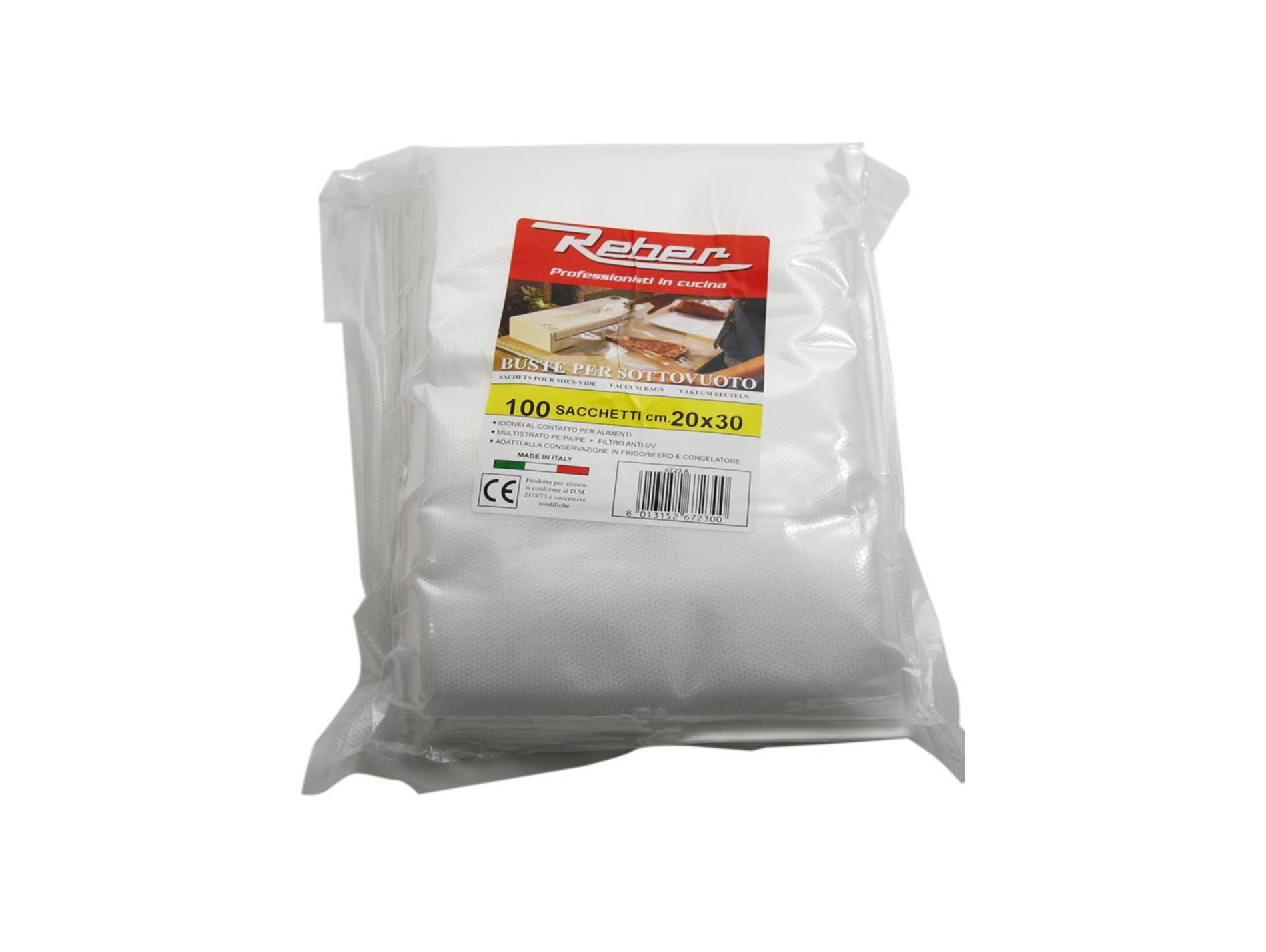 Poches pour machine sous-vide 20x30cm x100