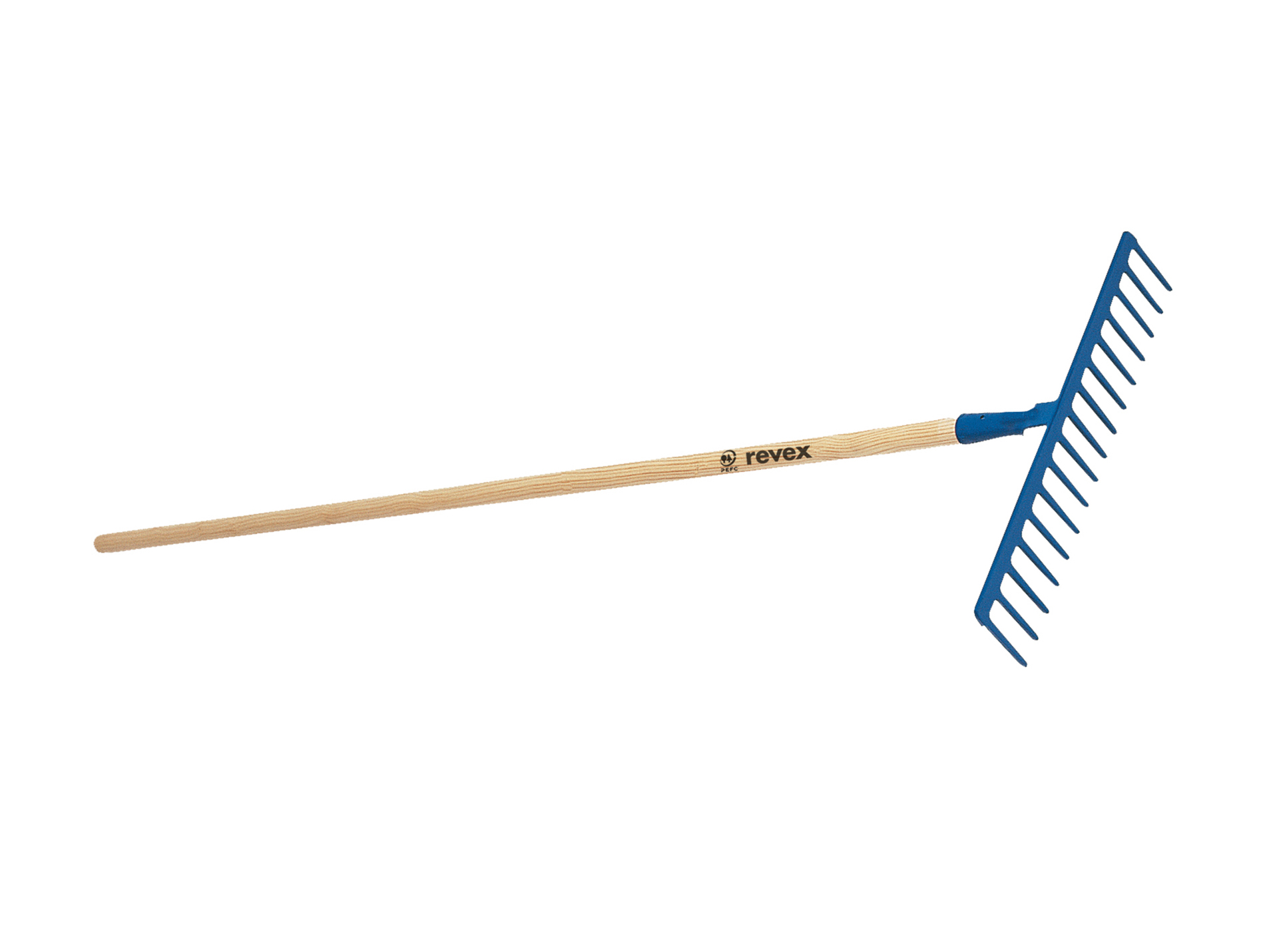 Râteau à douille forgée REVEX 16 dents droites manche bois
