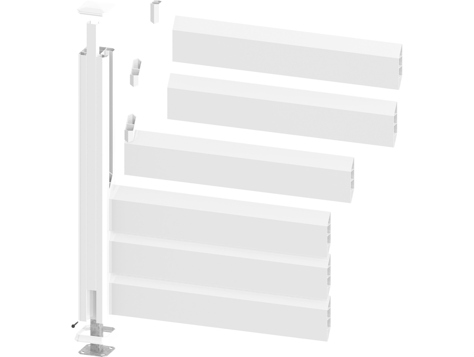 Tube aluminium ZENEO 3x3cm L.50 cm