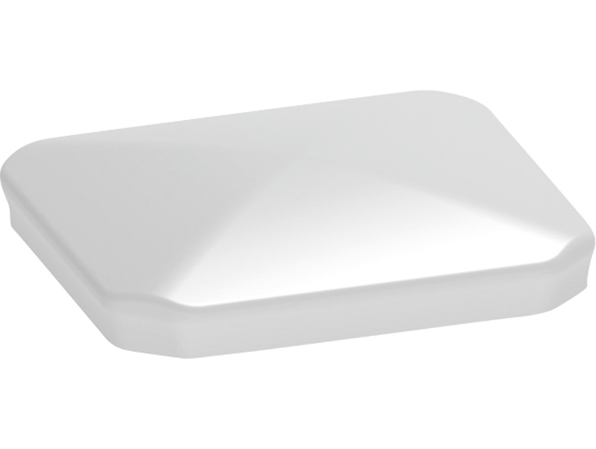 Chapeau de finition pour poteau ZENEO 9x9cm blanc