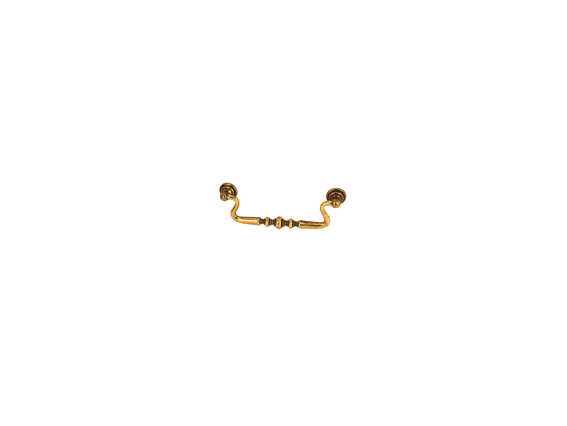 Poignée tombante entraxe 96mm L.115mm zamak bronze