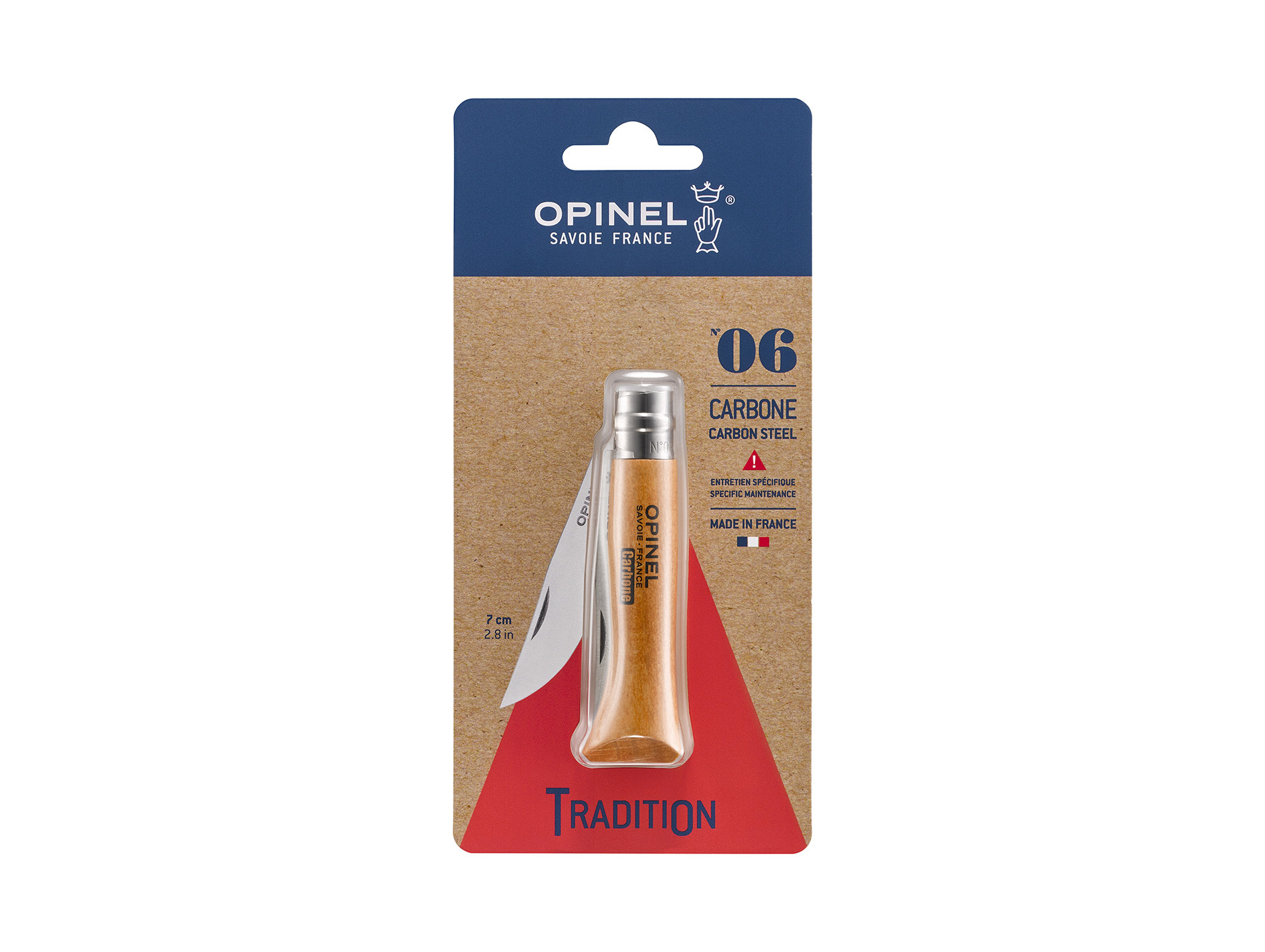 Couteau à verrouillage traditionnel n°6 OPINEL L.7cm