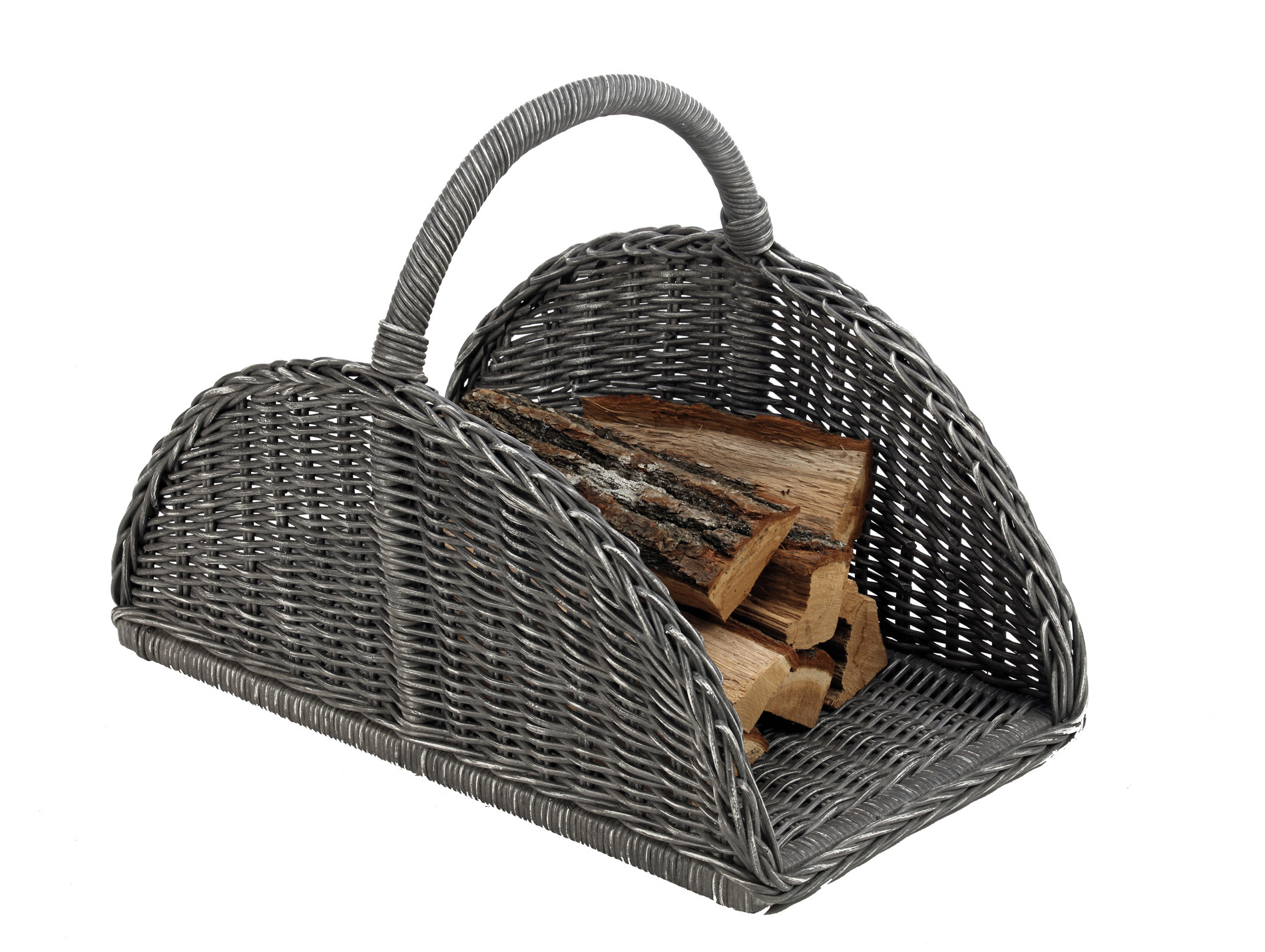 Panier à bois Jonka gris