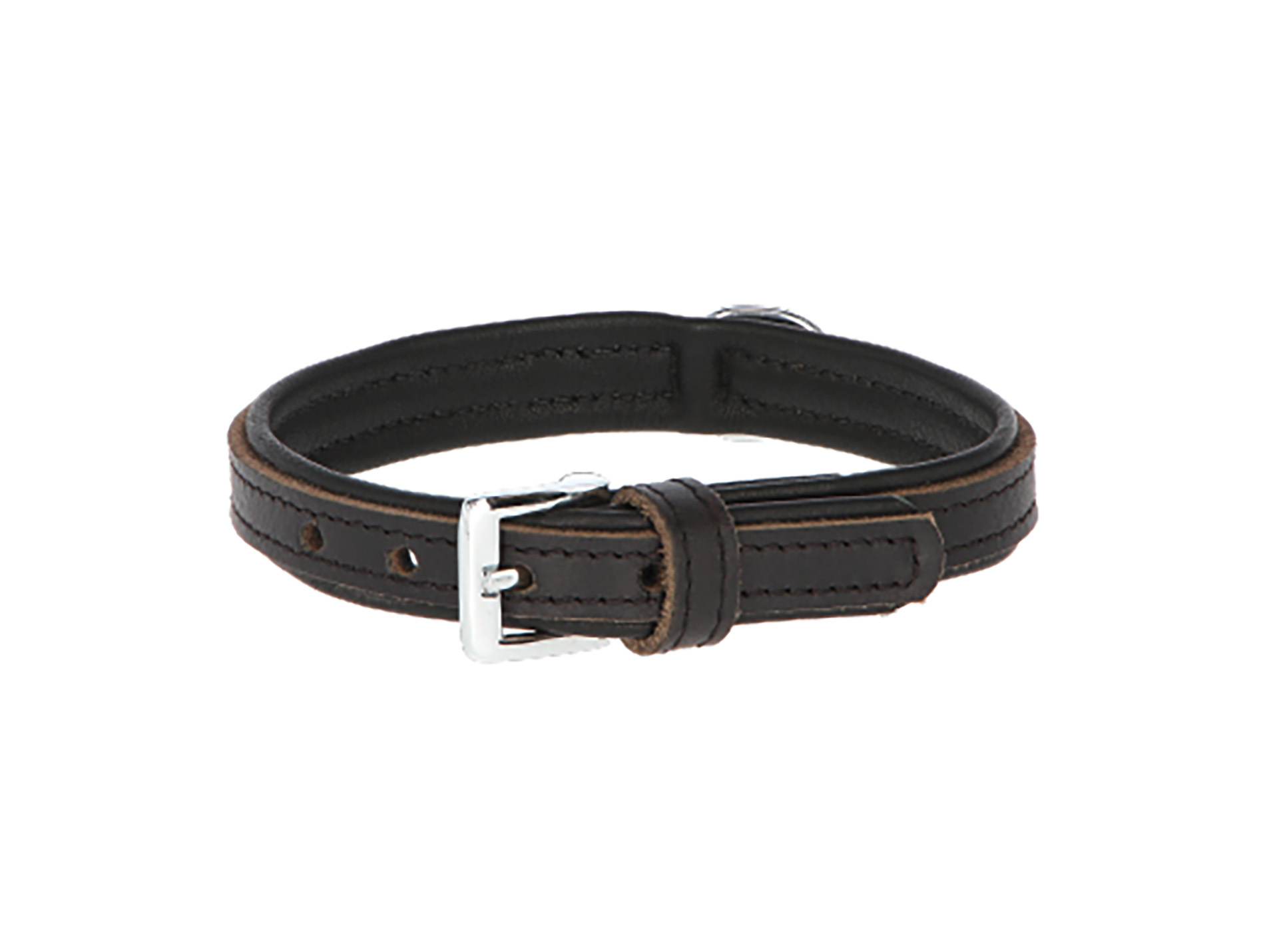 Collier cuir cousu KERBL Noir L.38cm l.20mm