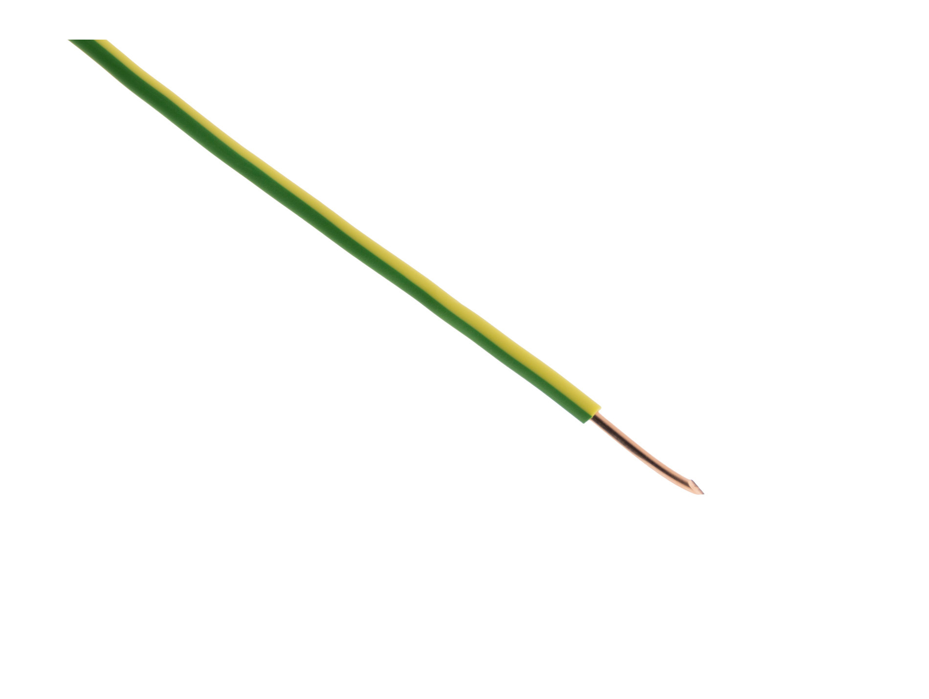 Fil électrique H07VU 2.5mm² jaune/vert 5m