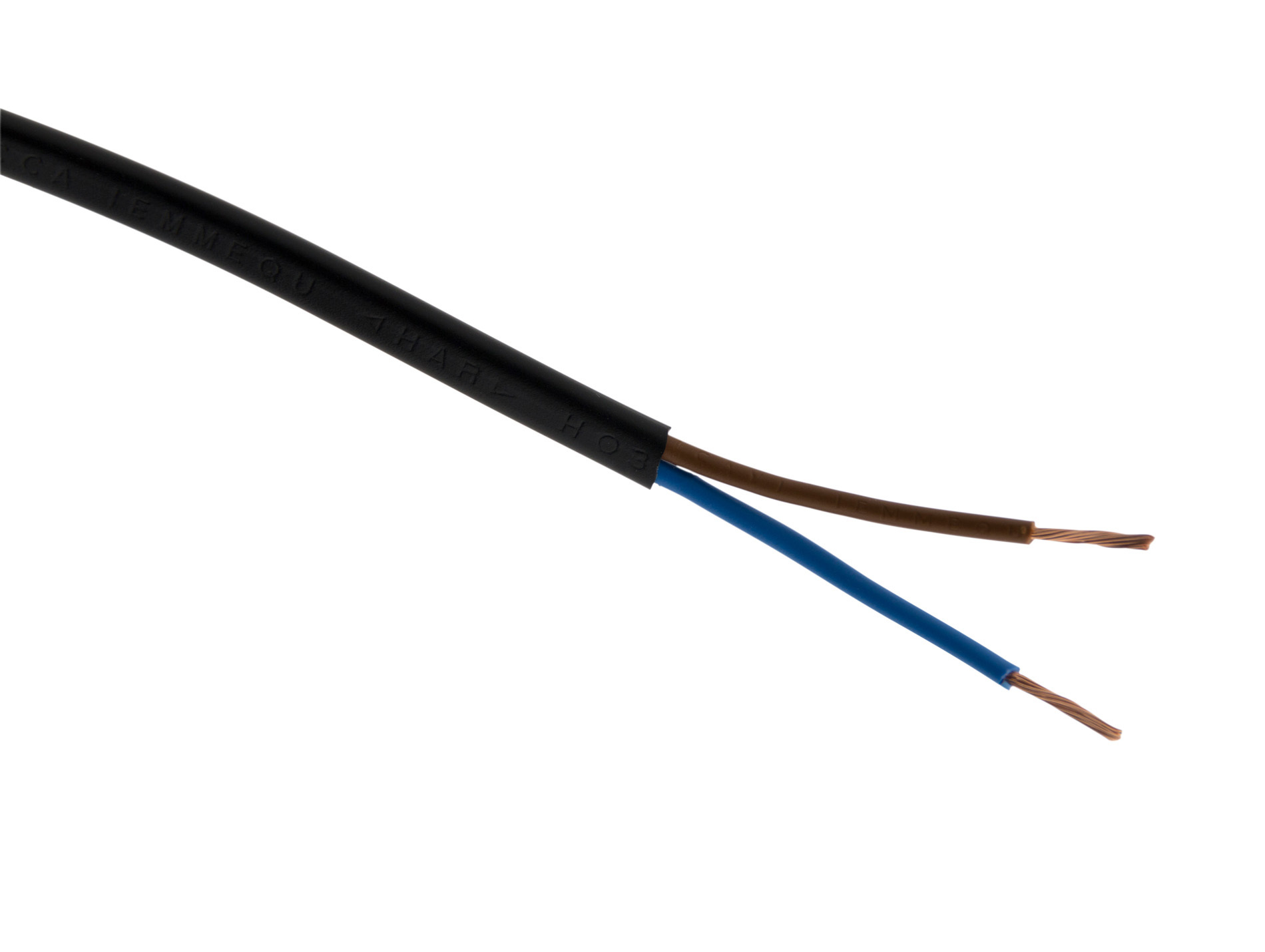 Câble H03VVH 2x0.75 5m noir