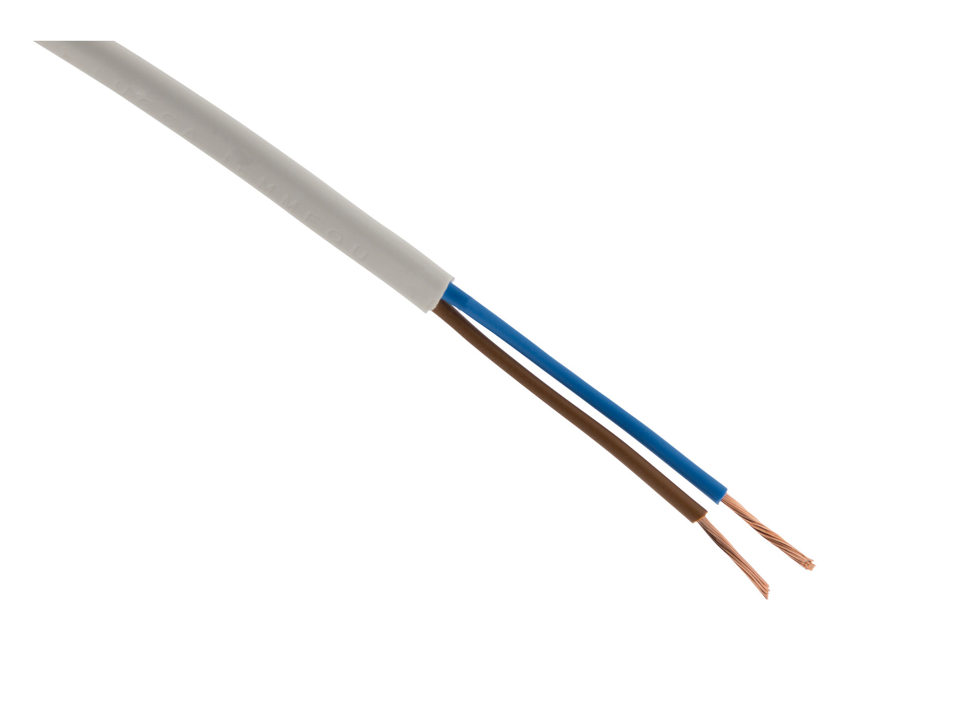 Câble électrique HO3VVH2F 2x0.75 blanc 5m