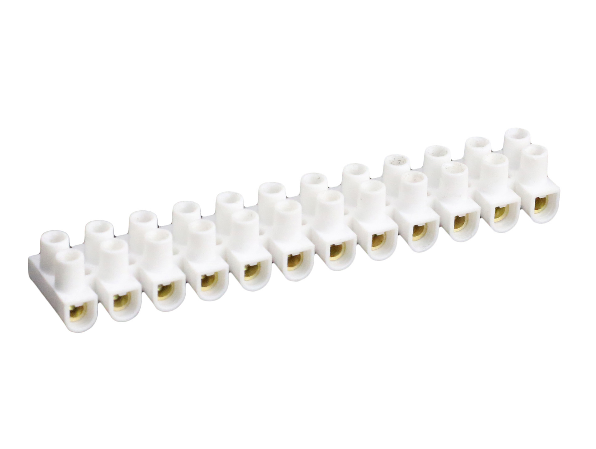 Barrette de connexion 4mm² blanc 12 plots