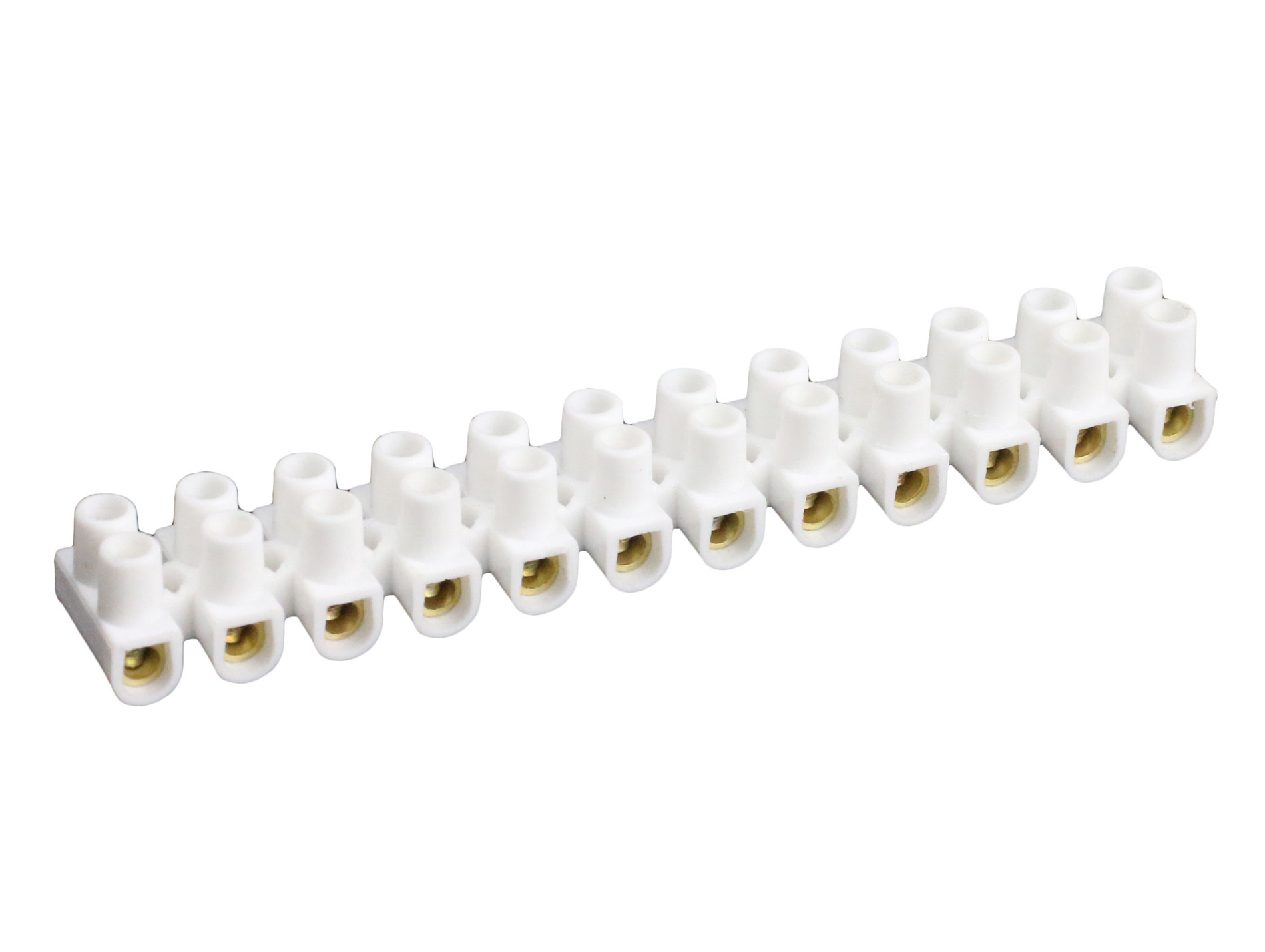 Barrette de connexion 6mm² blanc 12 plots