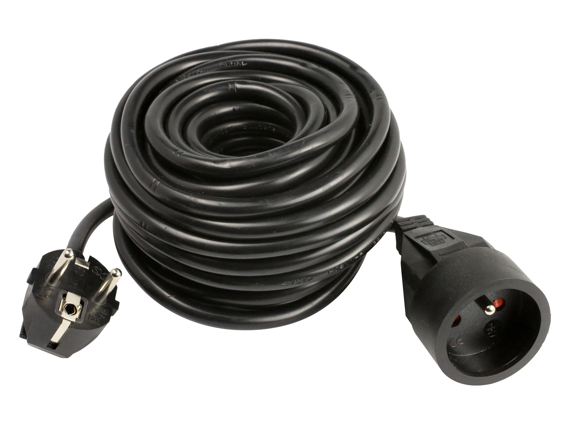 Prolongateur H05VVF 3G1.5 noir 10m