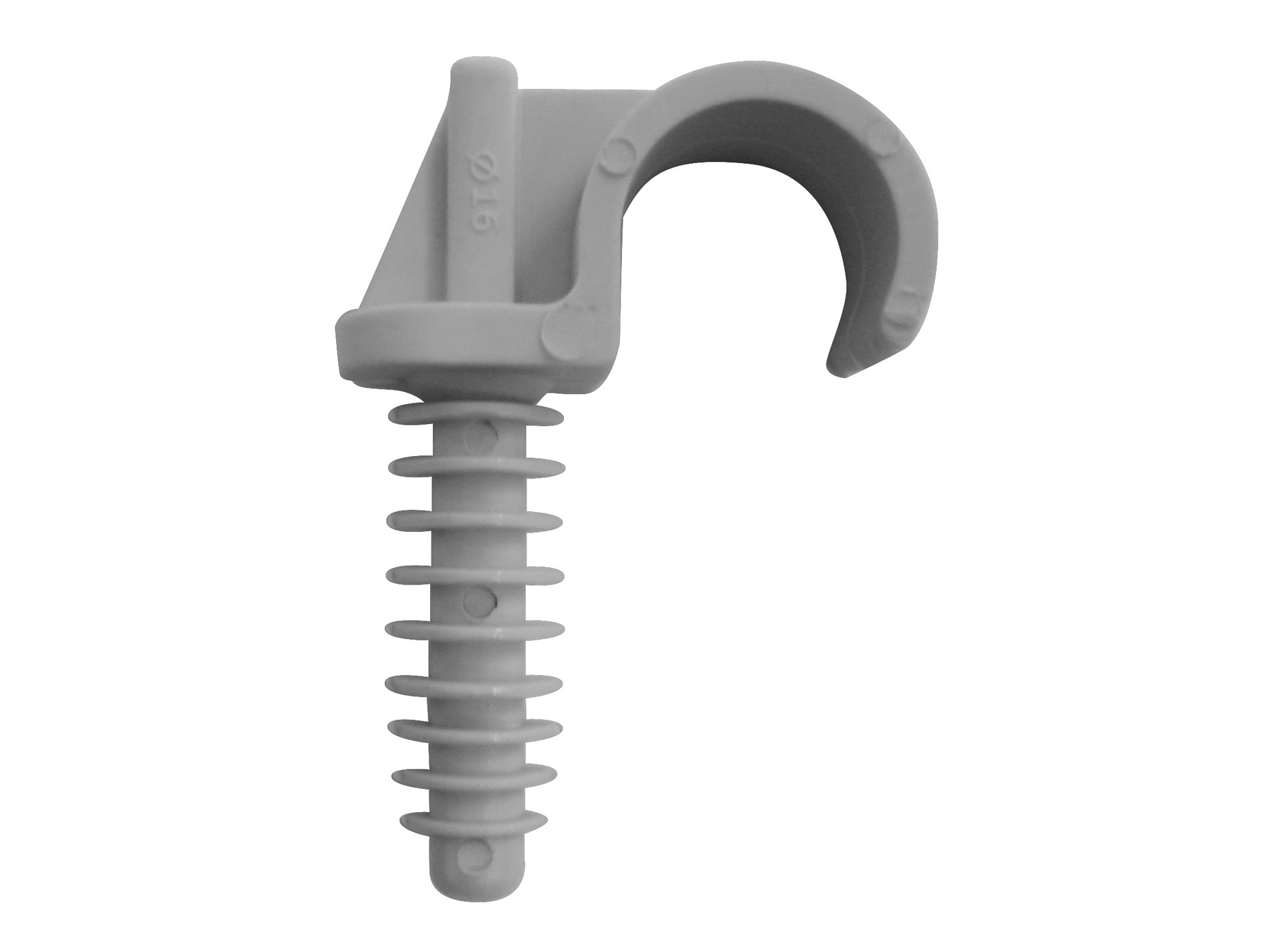 Fixe tube Ø16 gris X10