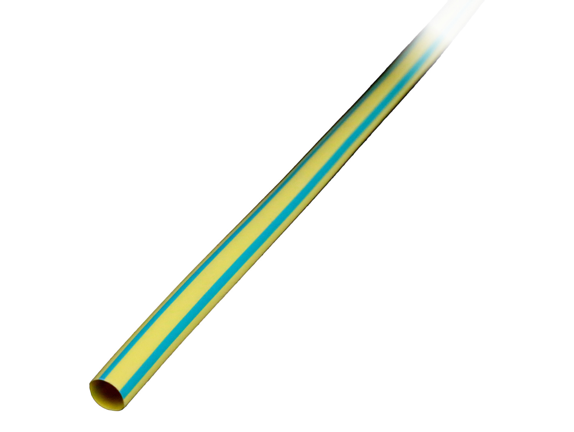 Gaine thermorétractable Ø6.4 vert/jaune 1m