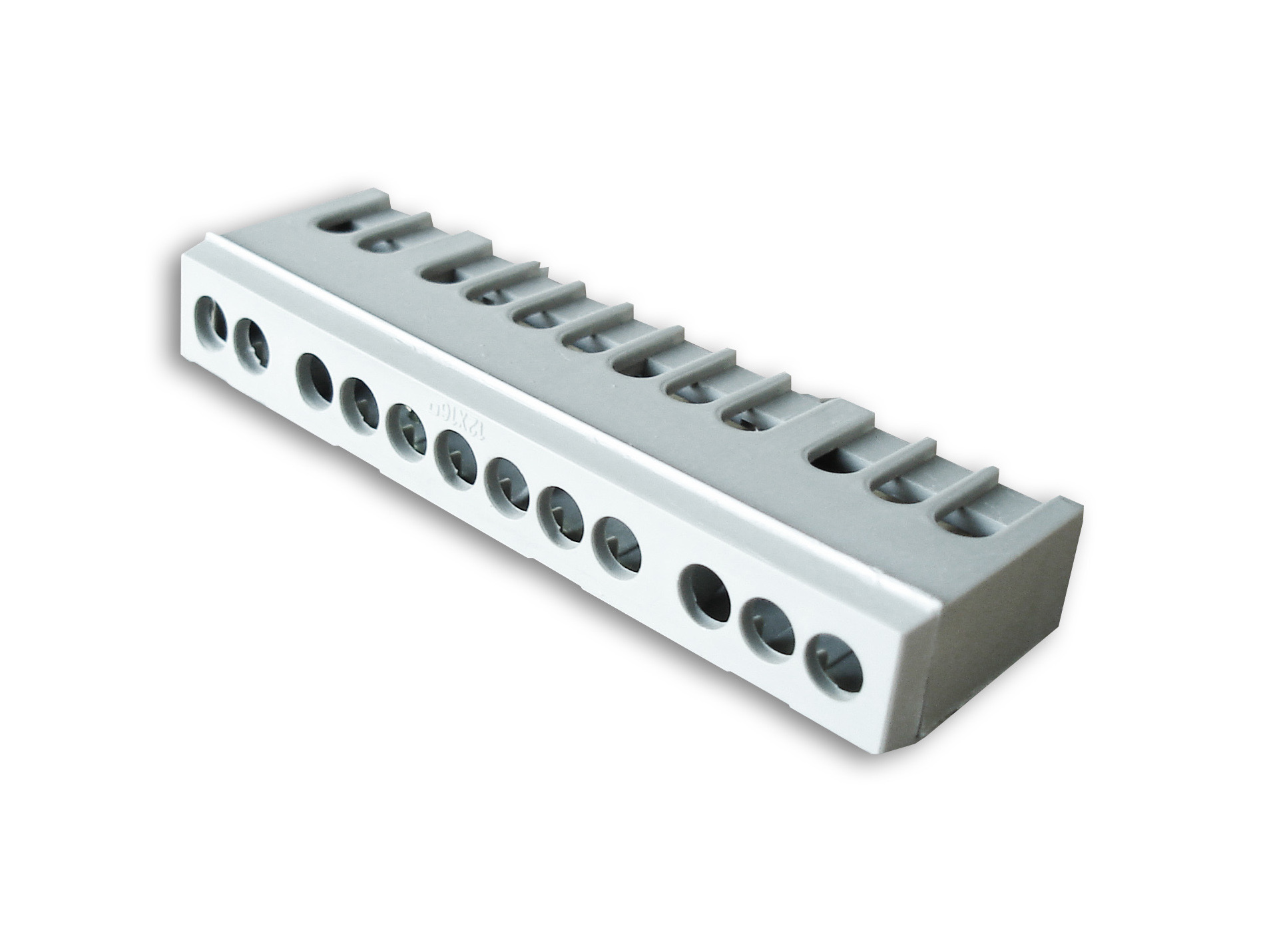 Bornier phase 12 modules gris