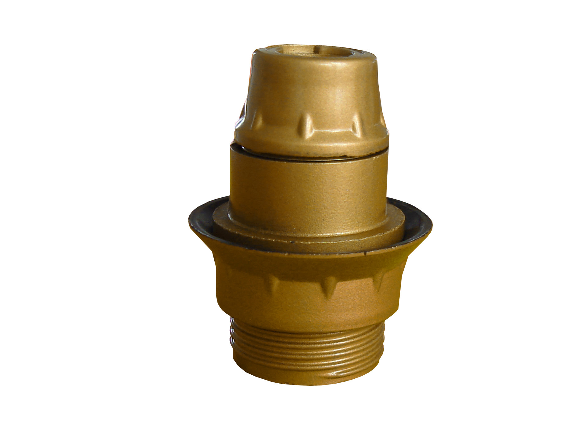 Douille E14 thermoplastique bague or