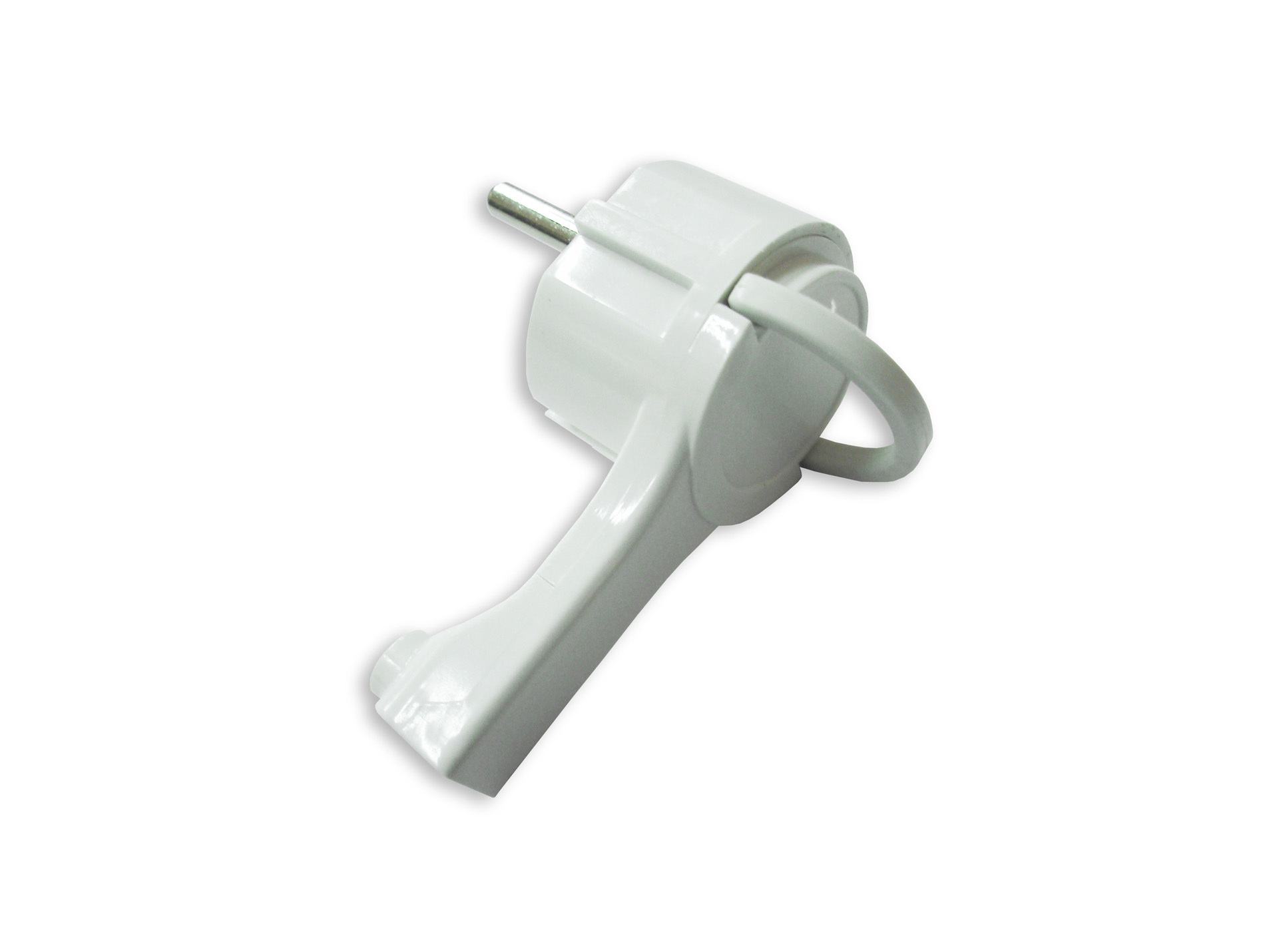 Fiche mâle 2P+T 16A extra plate blanc