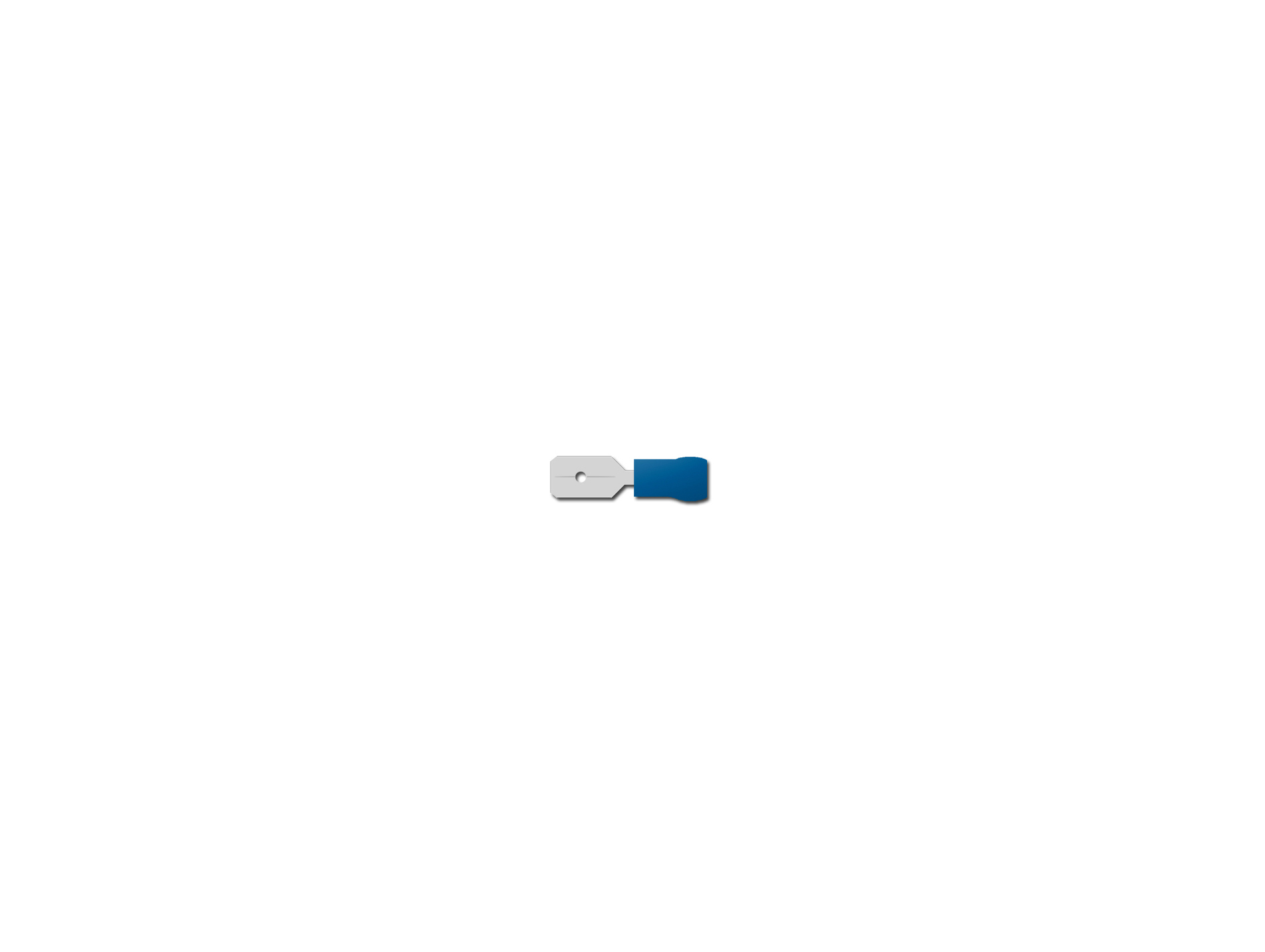Cosses plates mâles bleues SÉLECTION EMERAUDE 4.8mm x20