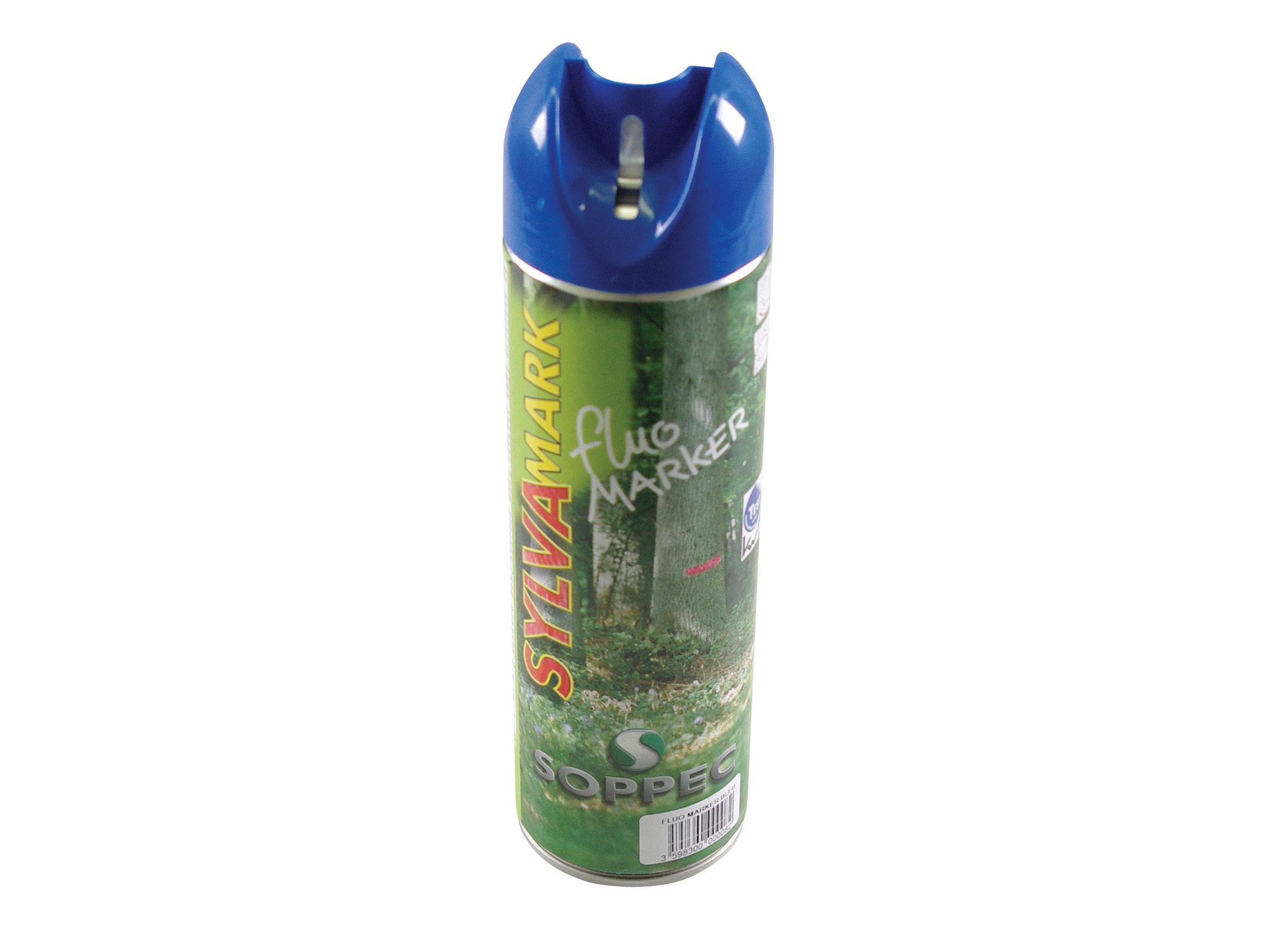 Bombe de peinture de marquage bleue