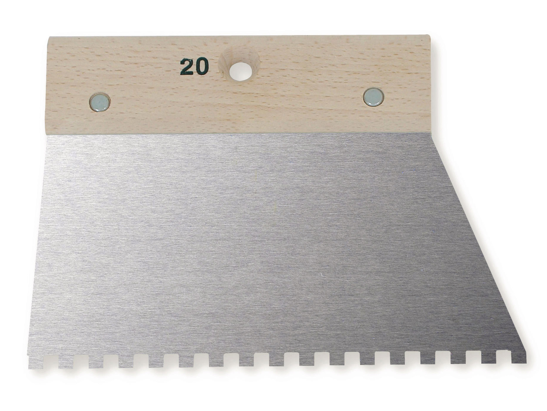 Spatule 20cm à colle dents carrées 4x2,5x2,5