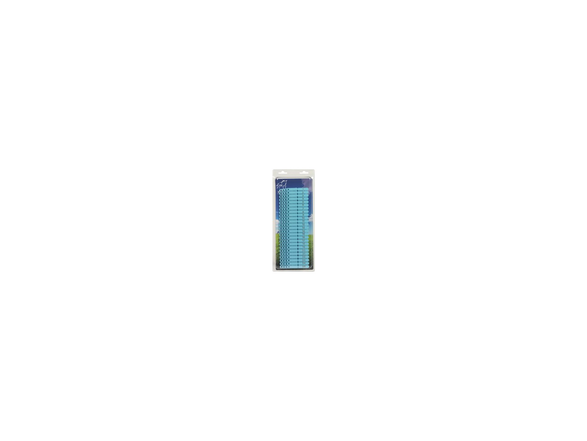Boucle marquage UKALTAG ovin 1 à 100 30x10mm x100 bleu