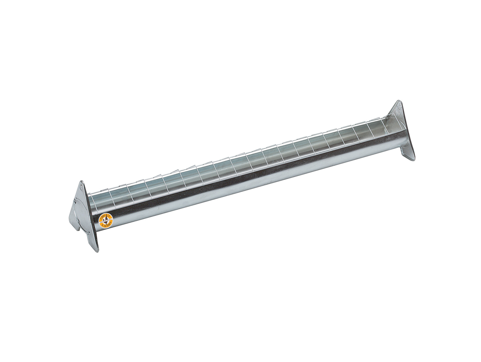 Mangeoire acier à grille mobile CHICK'A pour poulet L.1m x l.11cm