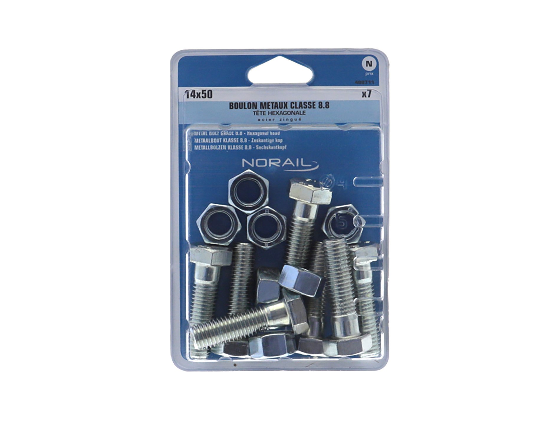 Boulon hexagonal Ø14mm L.50mm x7