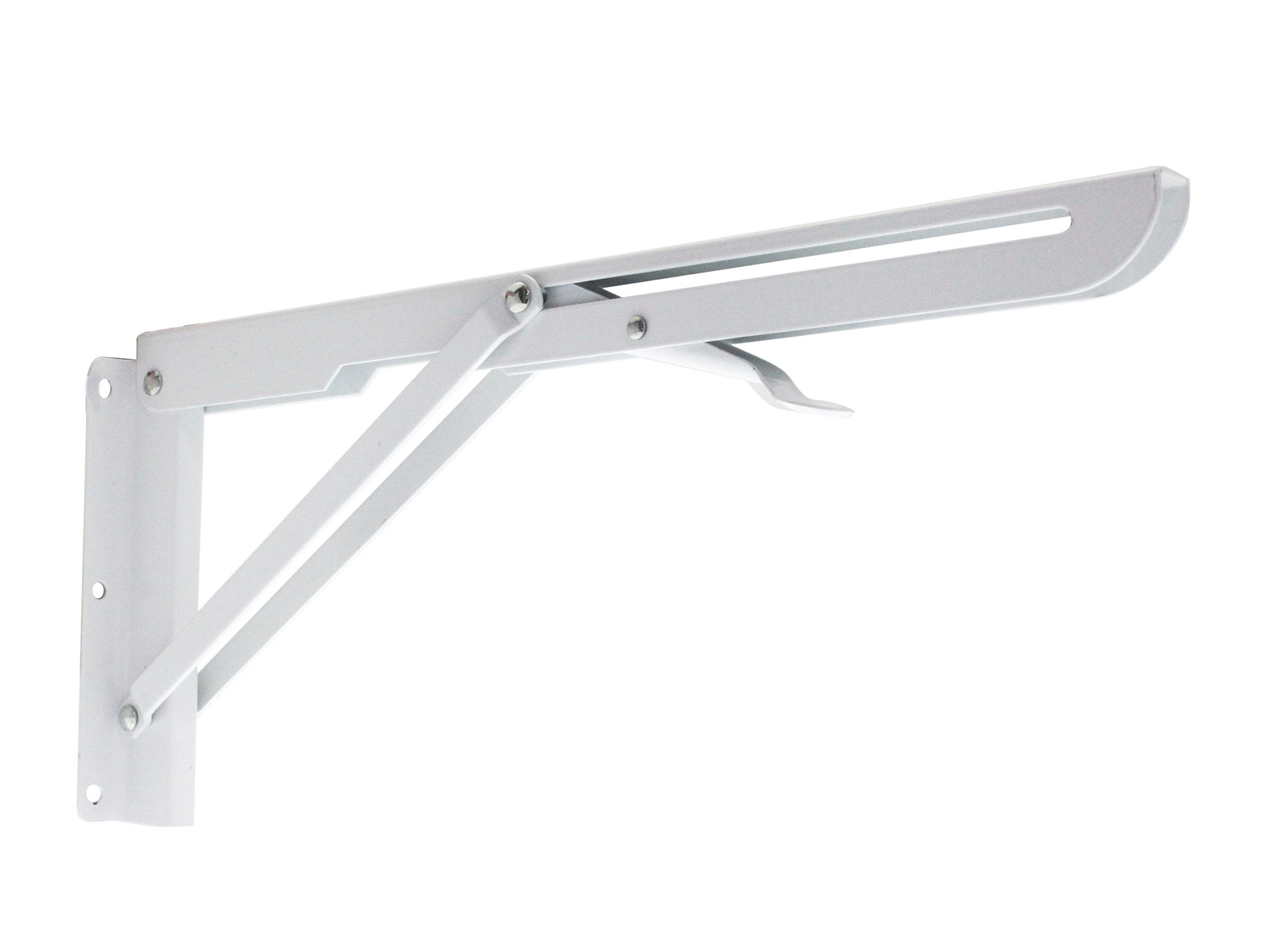 Équerre pliante 340x140mm acier blanc