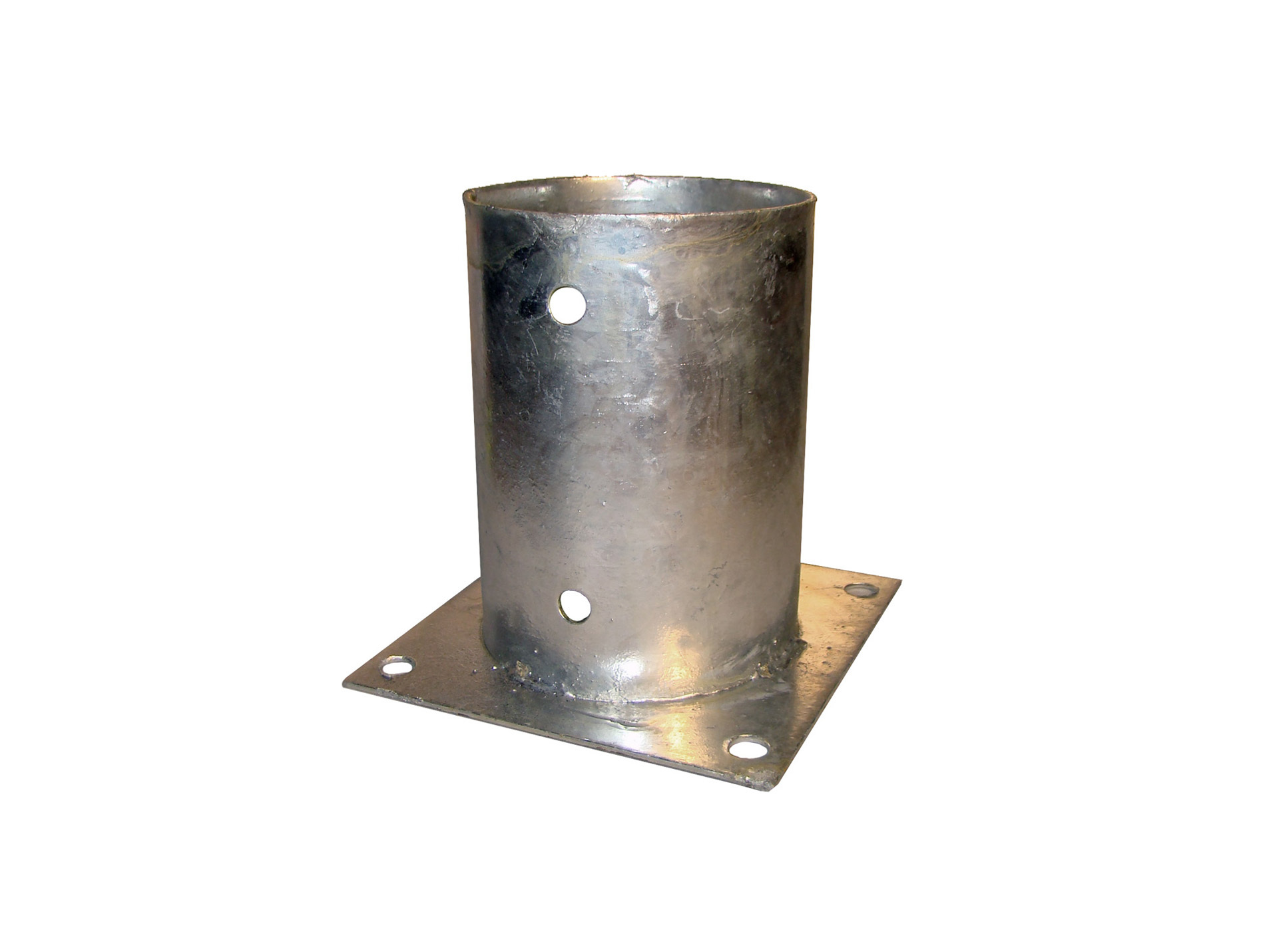 Support de poteau rond sur platine 100mm de diamètre