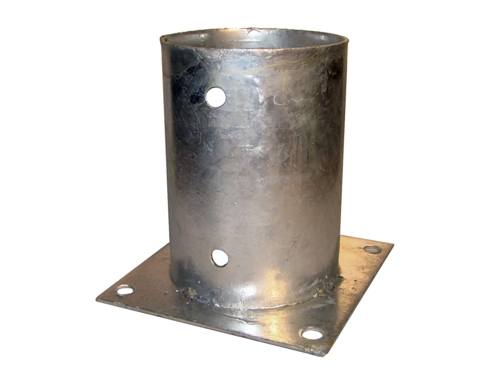 Support de poteau rond sur platine 80mm de diamètre