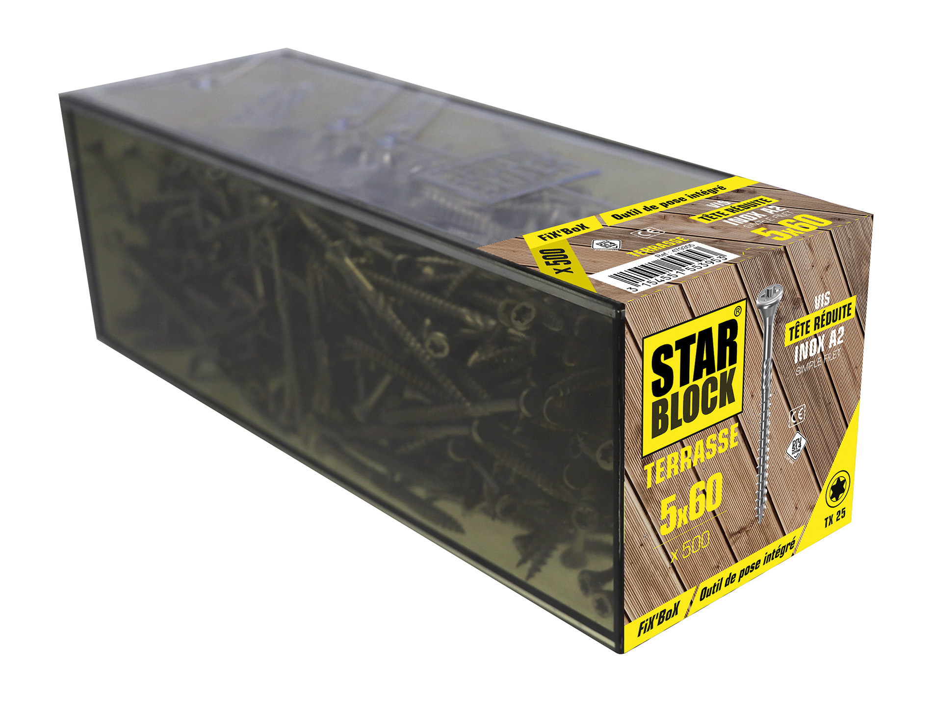 Vis terrasse Inox A2 Fix'Box Ø5 L.60 x500