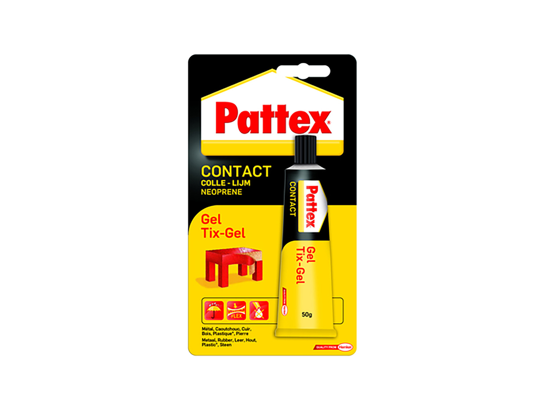Colle contact en gel PATTEX Jaune 50g
