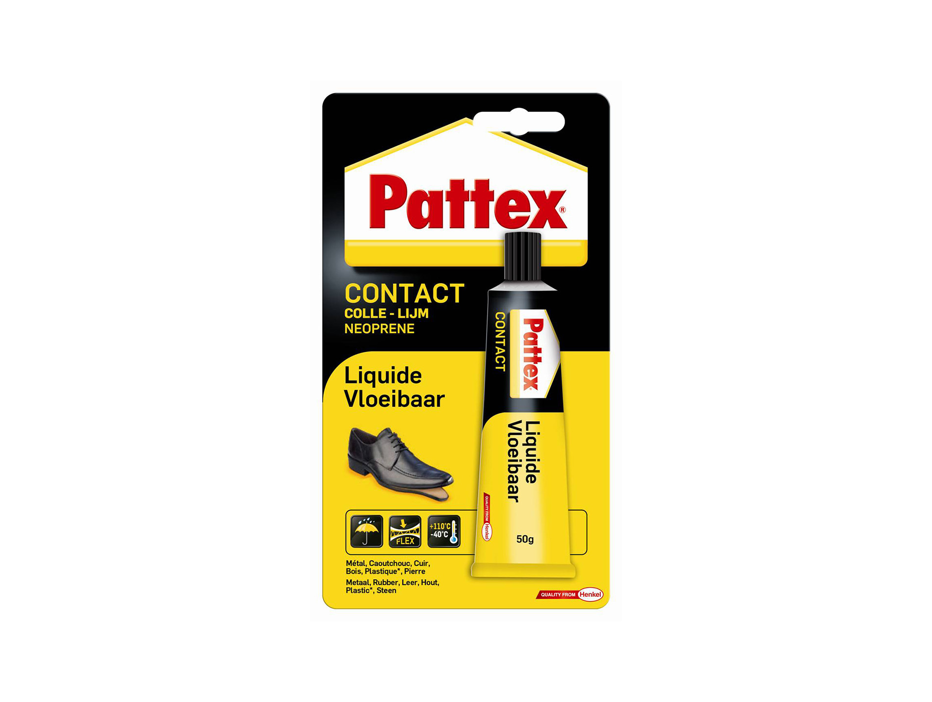 Colle contact liquide PATTEX Jaune 50g