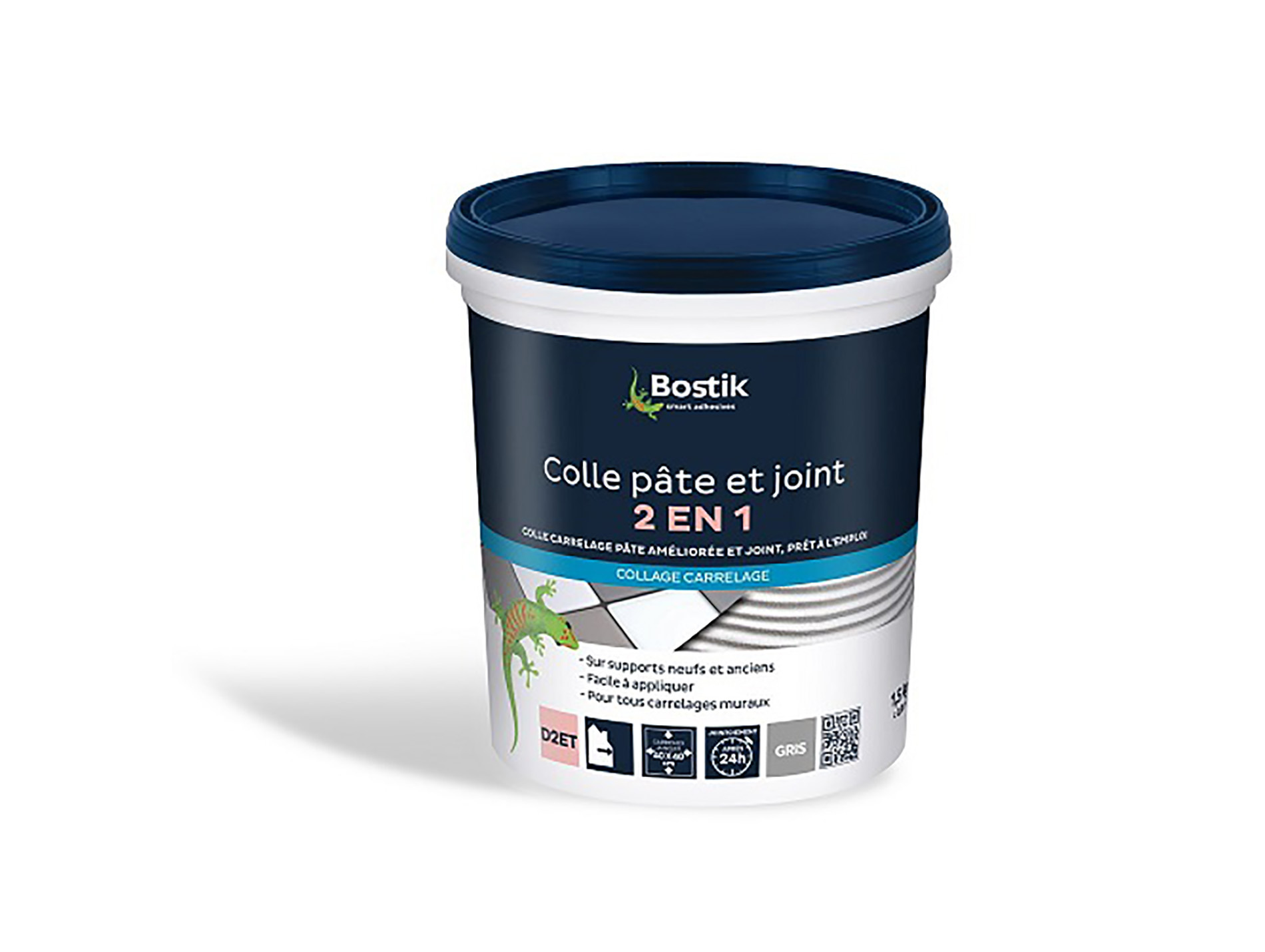 Colle et joint gris en pâte BOSTIK 1,5kg