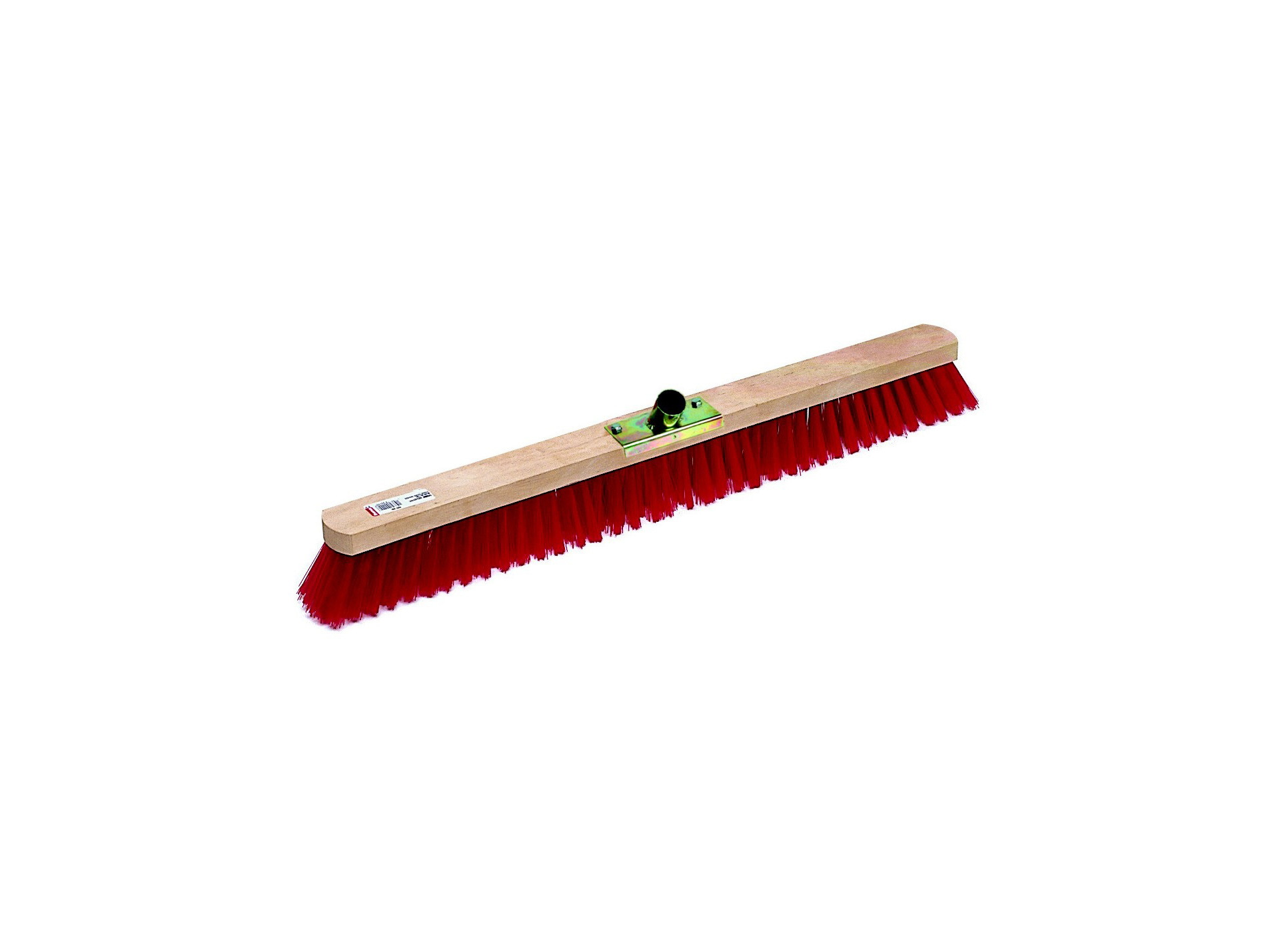 Balai PVC rouge avec douille métal L.1m