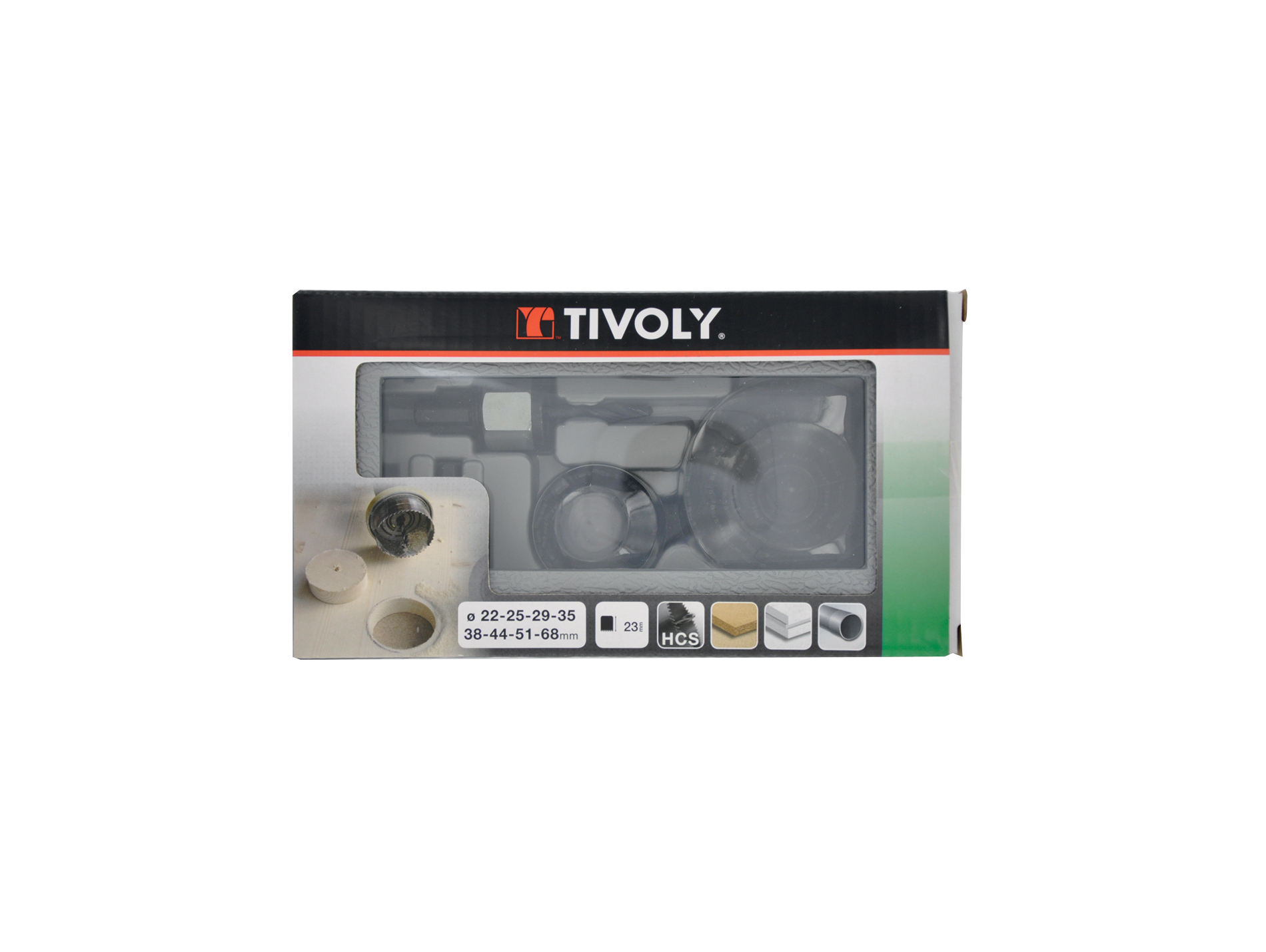Coffret scie cloche HCS Ø22 à 68mm + 2 Pilot HEXA + 1 Clé
